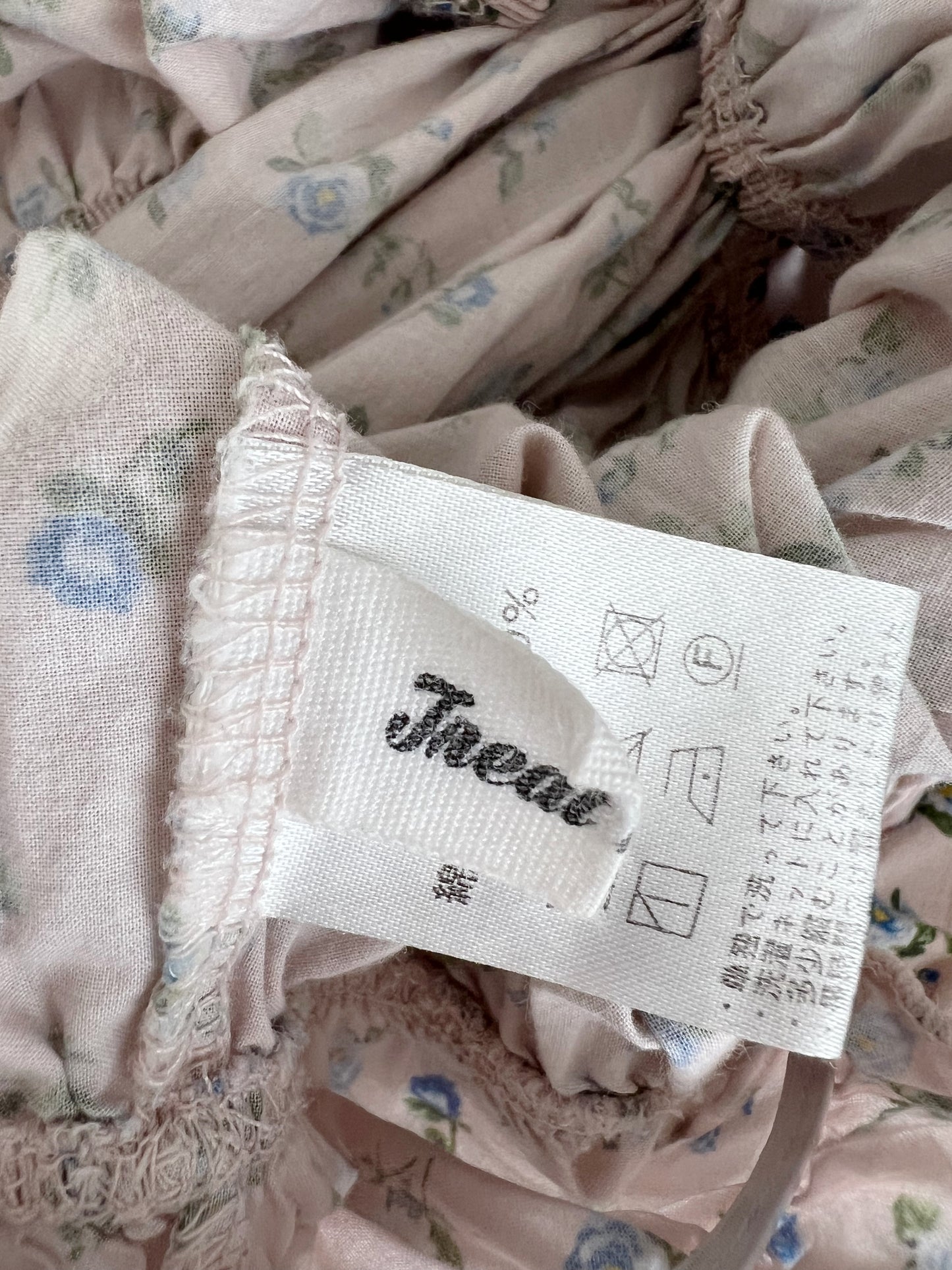 Treaturself Floral Cotton Short Top (Pink)