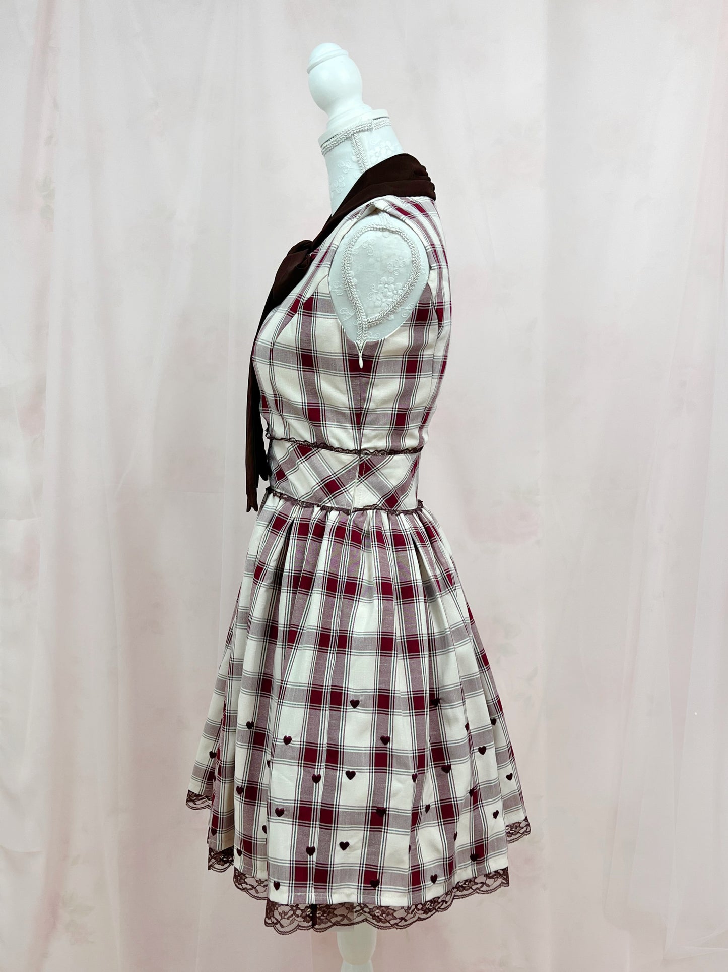 (46% OFF) mille fille closet by LODISPOTTO Heart Dot Checked Dress