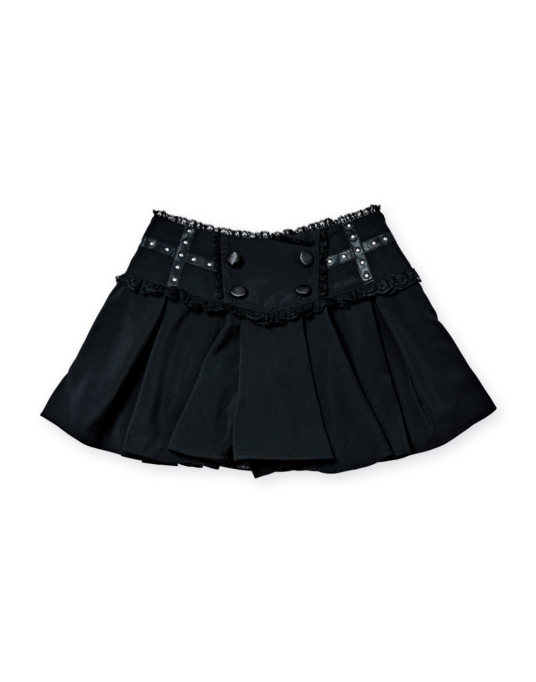Back frill skirt-like pants