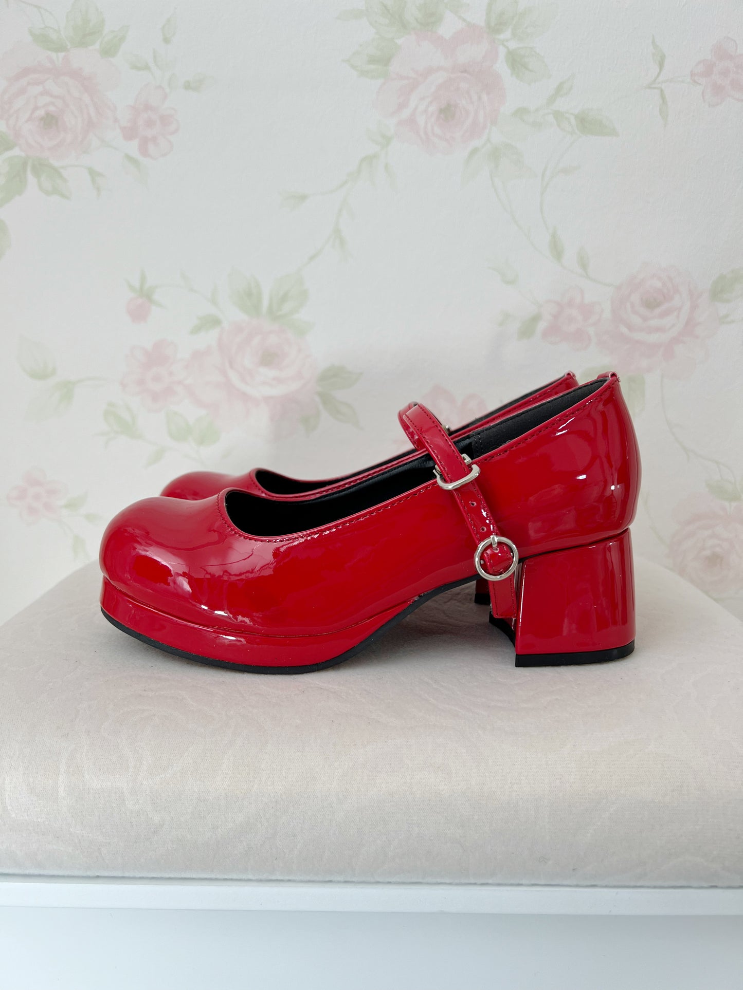 Dear My Love Strap Pumps (Red)