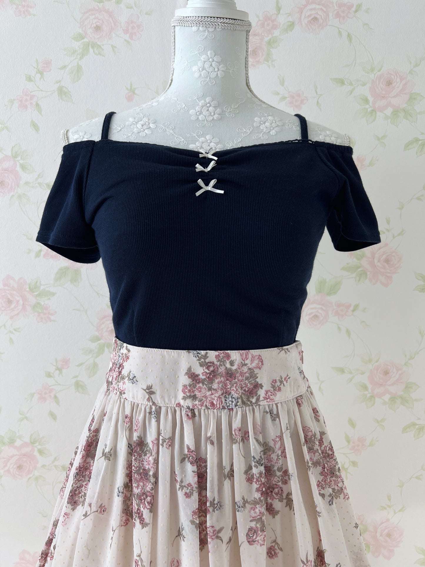 Ank Rouge Strapped Short Top (Navy)