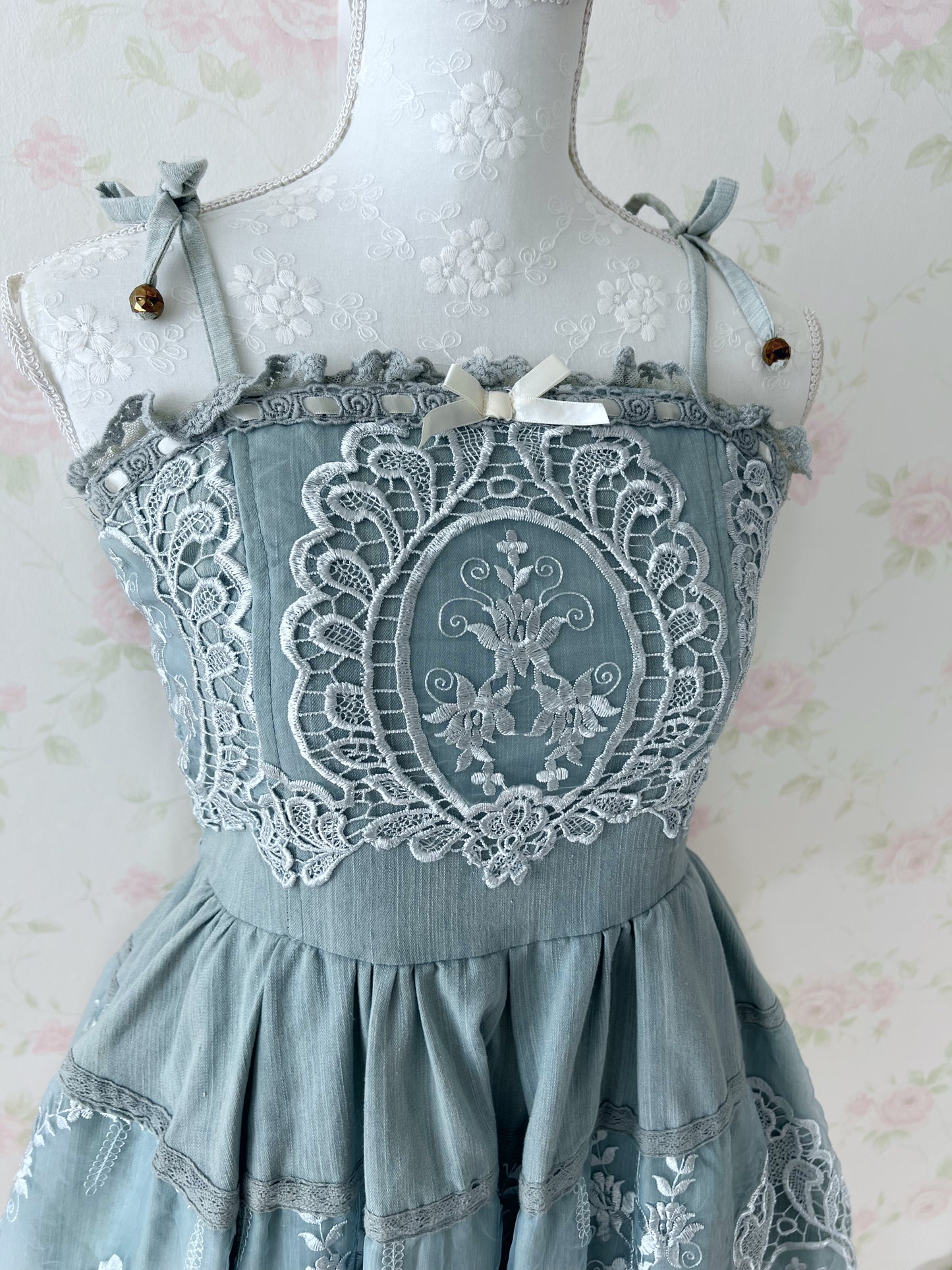 LIZ LISA Denim Lace Mini Dress