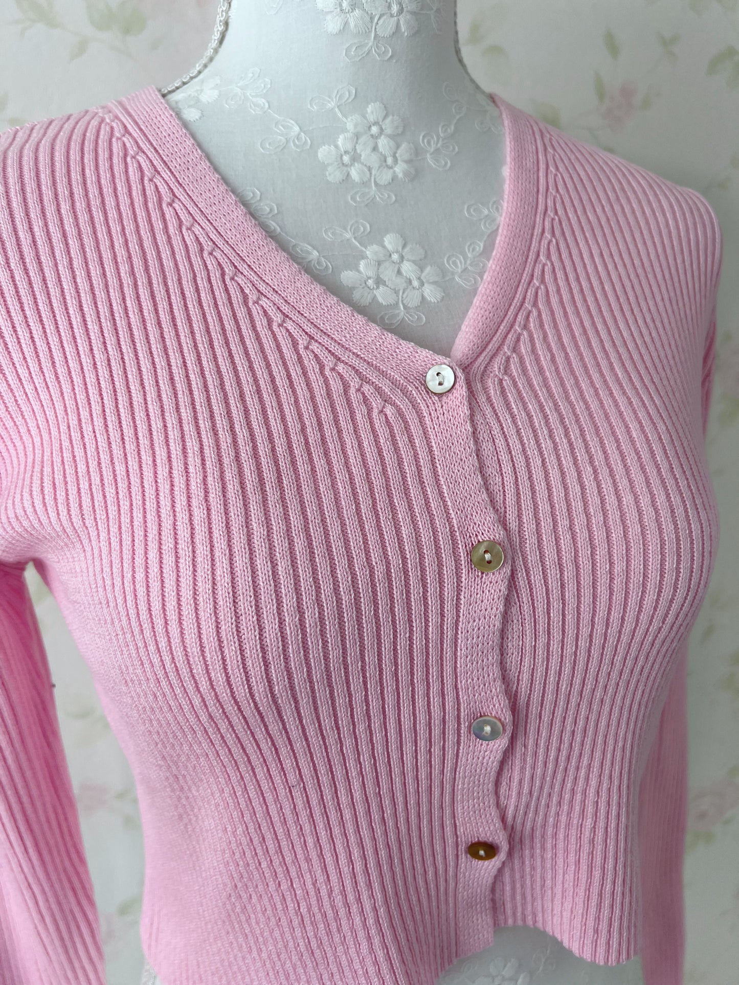 GRL Princess Sleeve Cardigan (Candy Pink)