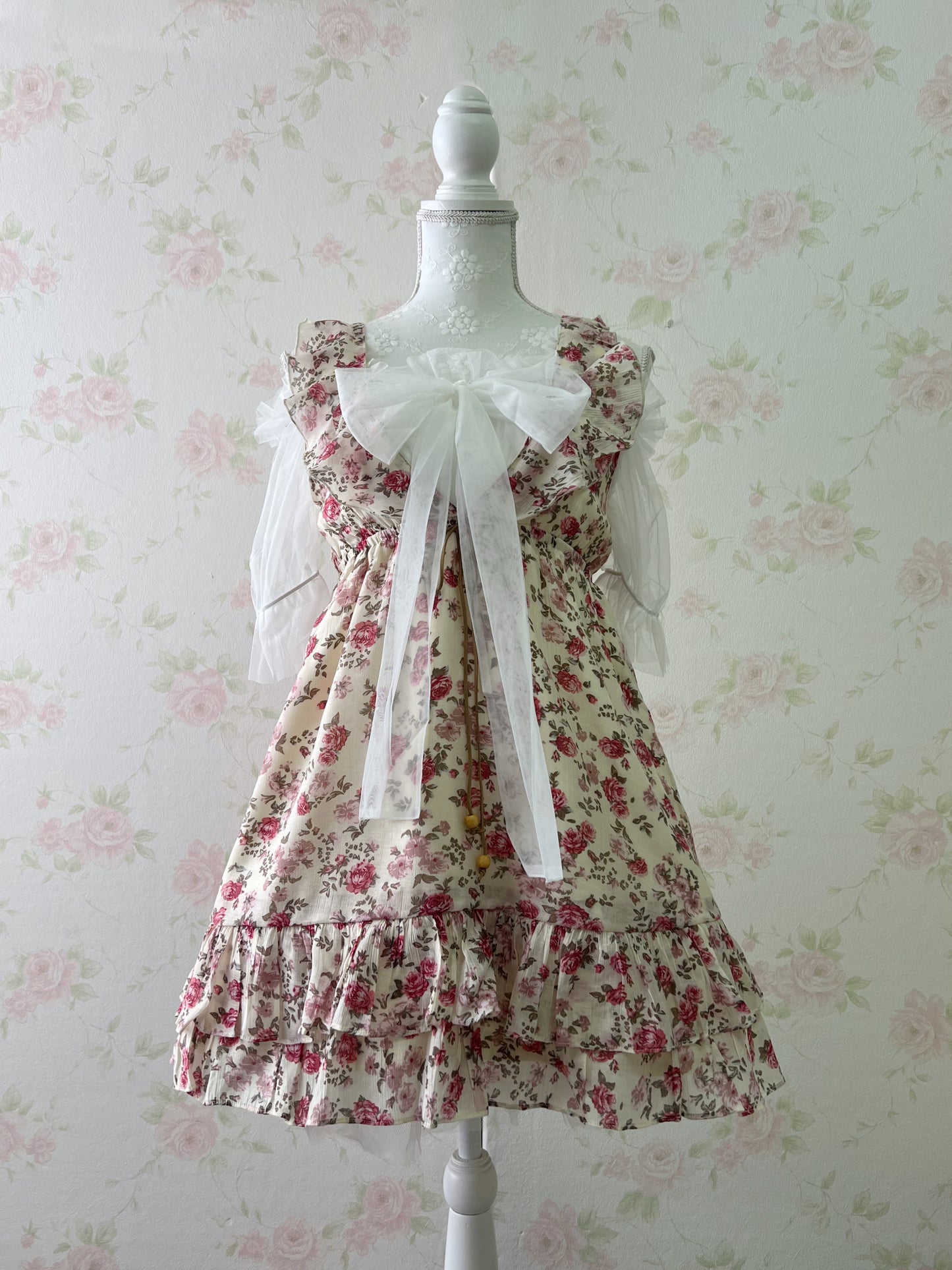LODISPOTTO Floral Ruffled Jumper Dress