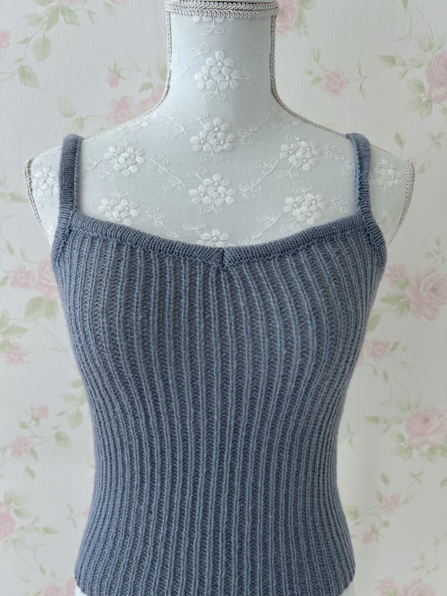 GRL Camisole Cardigan Set (Blue)