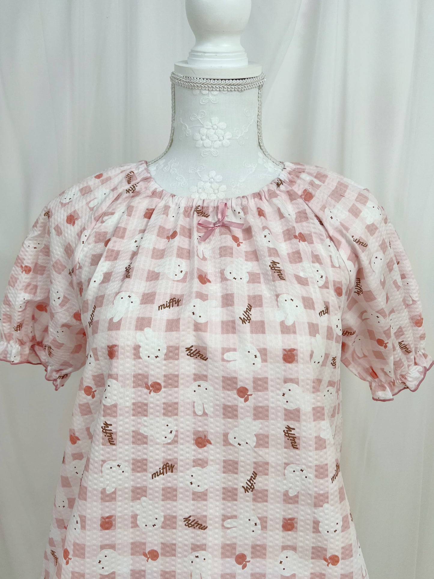 miffy Apple Checked Pajama Set