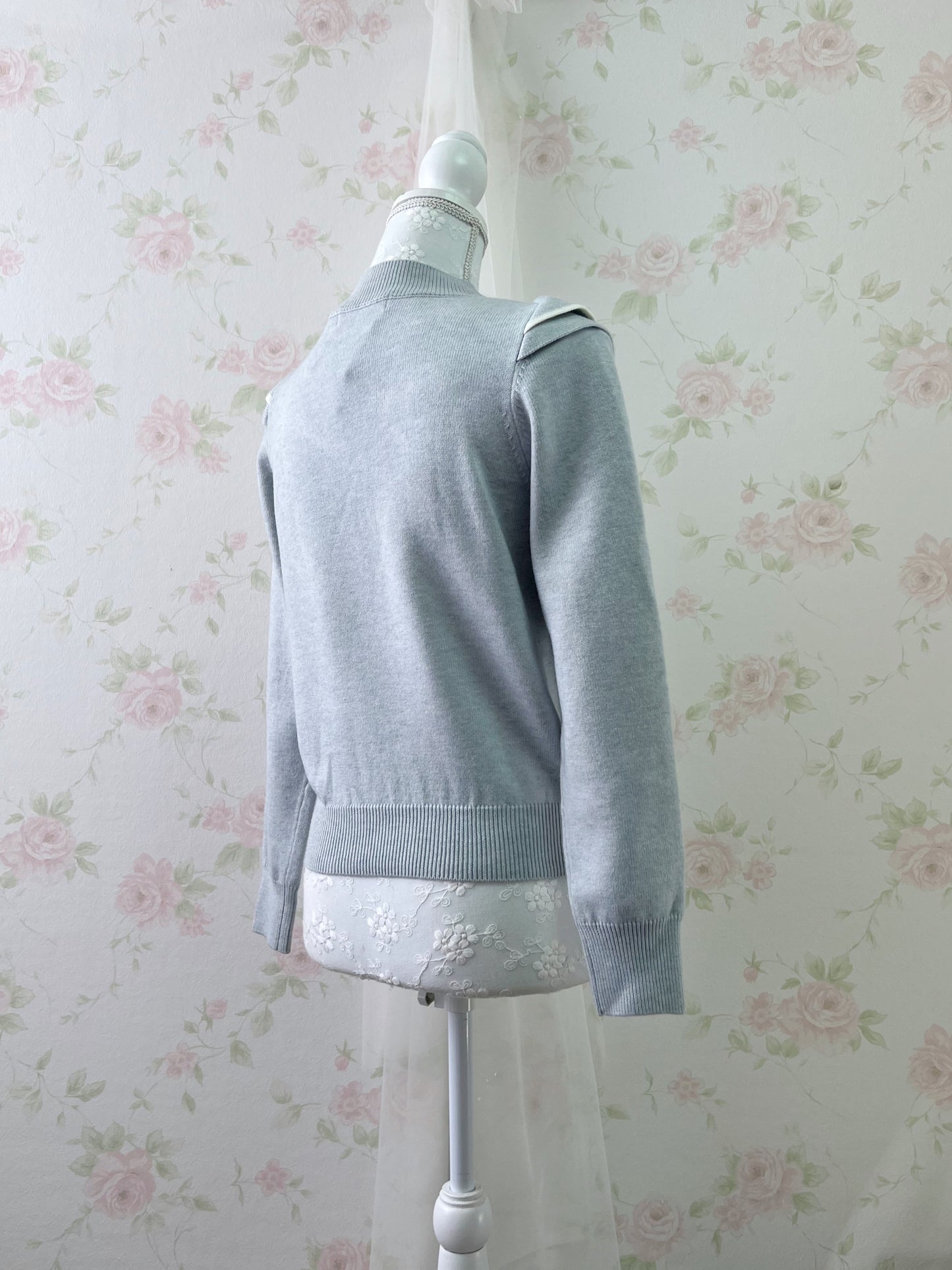 mezzo piano junior Frilled Soft Sweater (Angelic Blue)