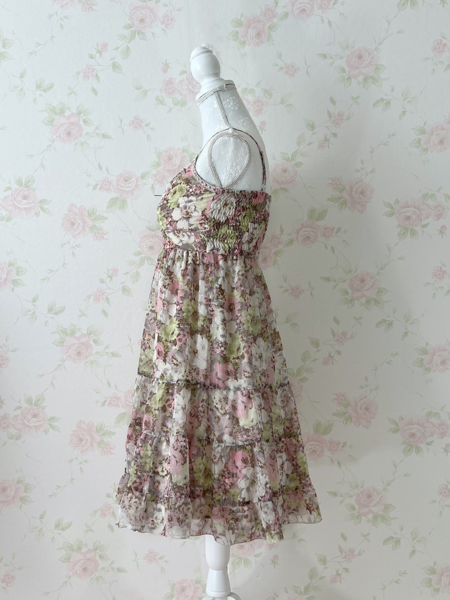 L’EST ROSE Fairy Flower Camisole Chiffon Dress