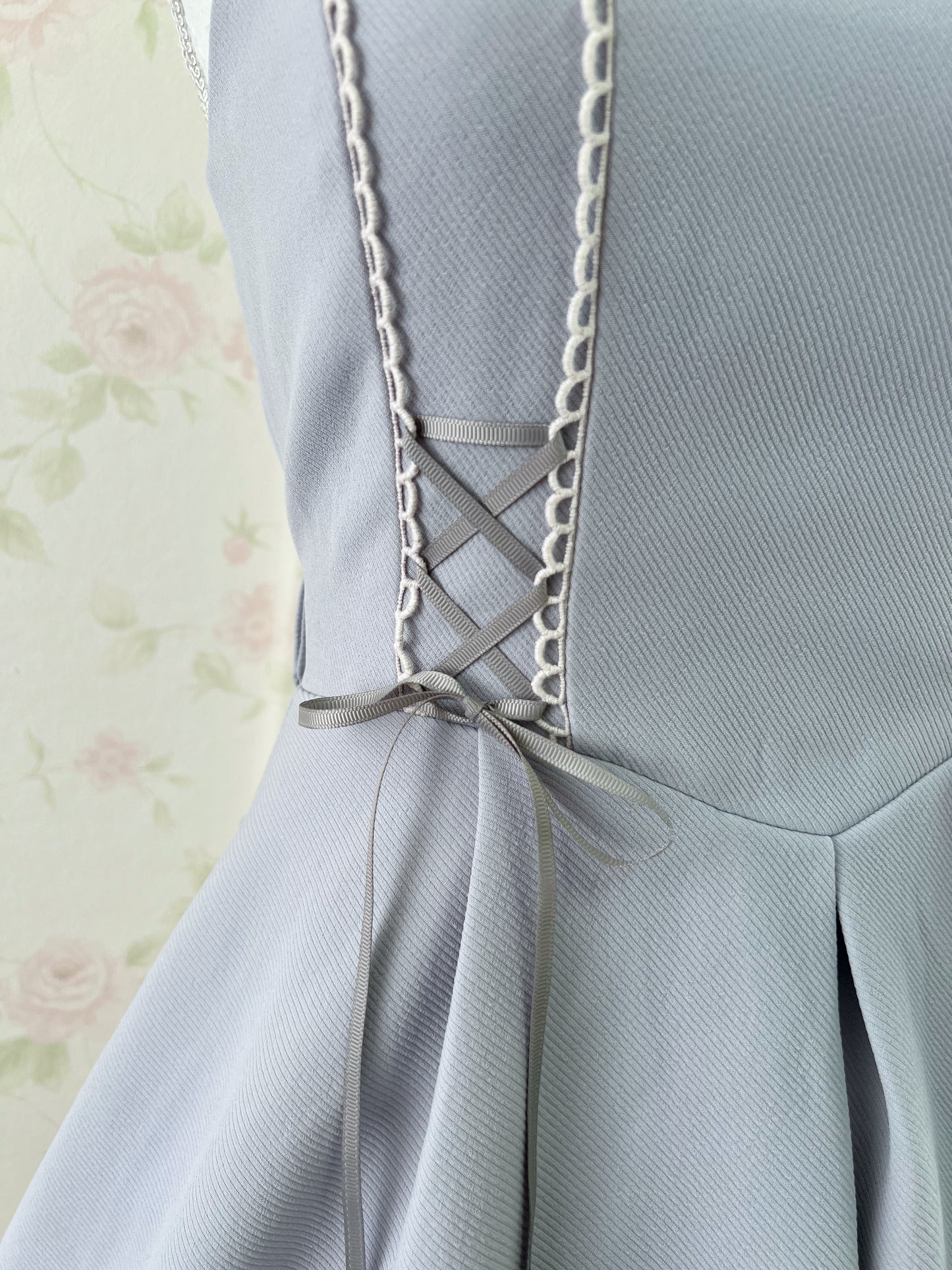 Secret Honey Back Bow Dolly Dress (Purple Blue)