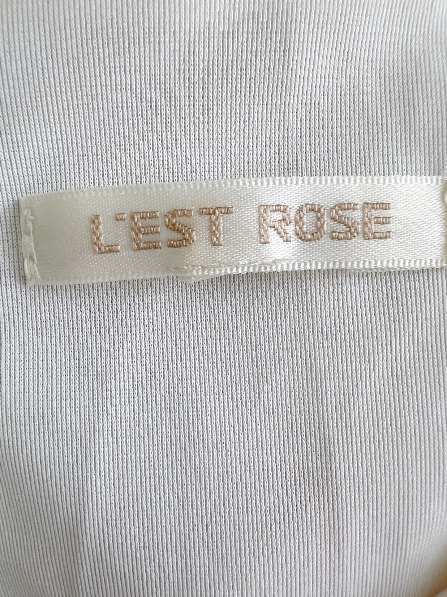 L’EST ROSE Princess Puff Sleeved Chiffon Dress (Ivory)