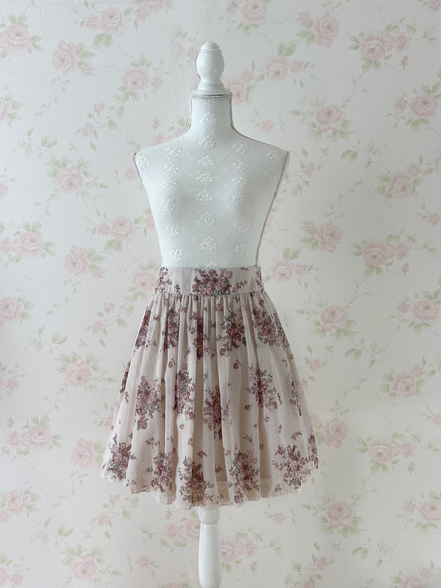 L'EST ROSE Chiffon Antique Rose Skirt