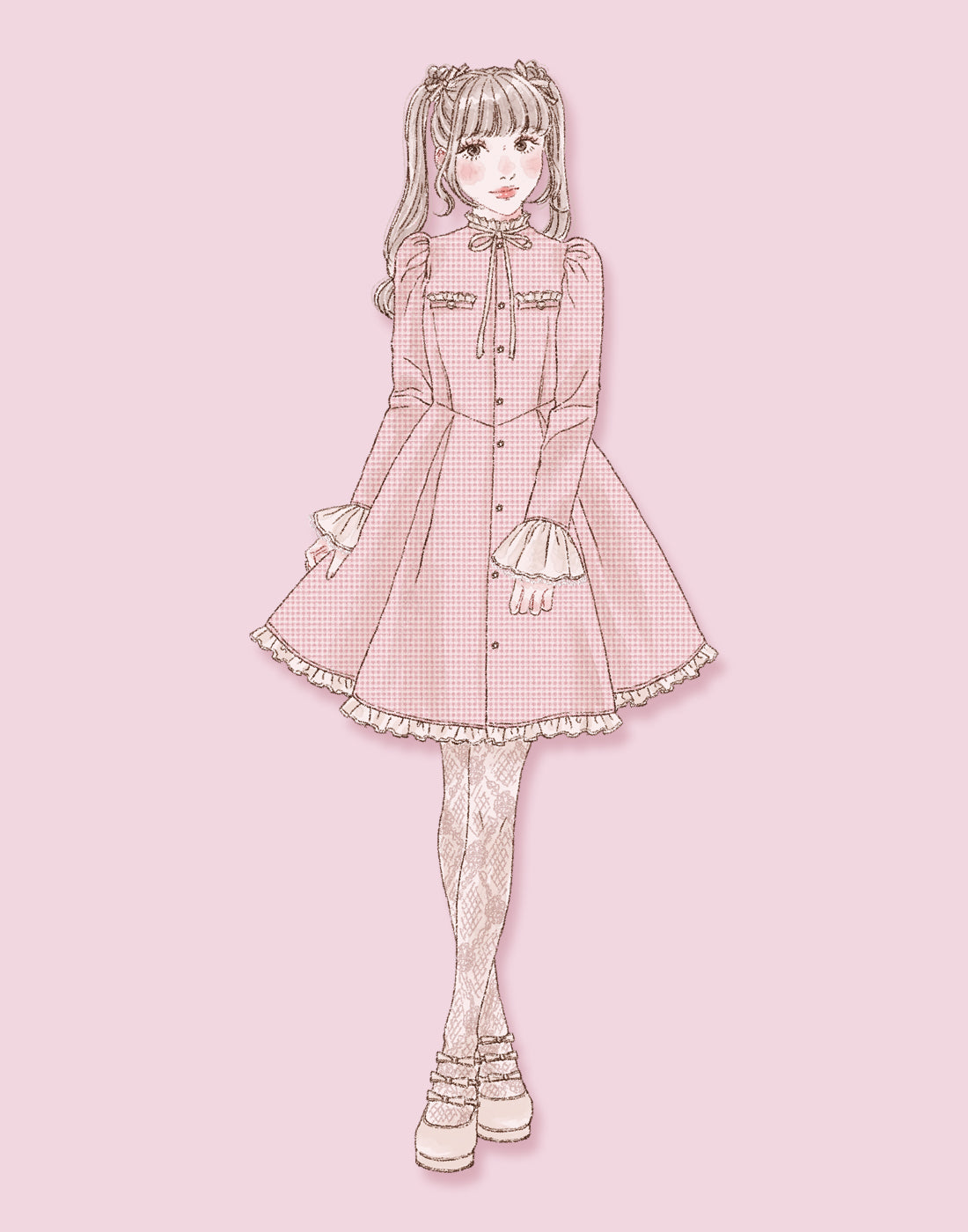 (September Delivery) mellfy memory Love and classy tweed Dress
