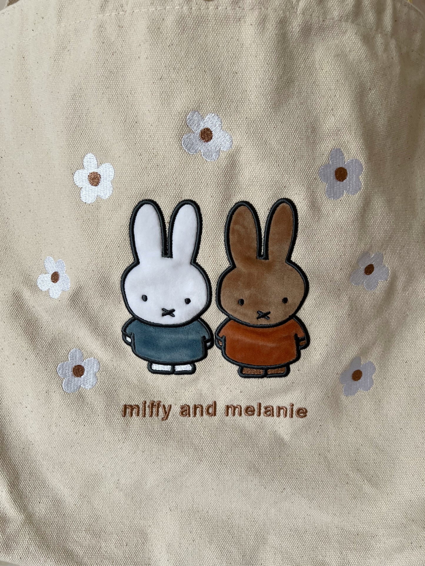 miffy melanie and miffy Cotton Tote Bag