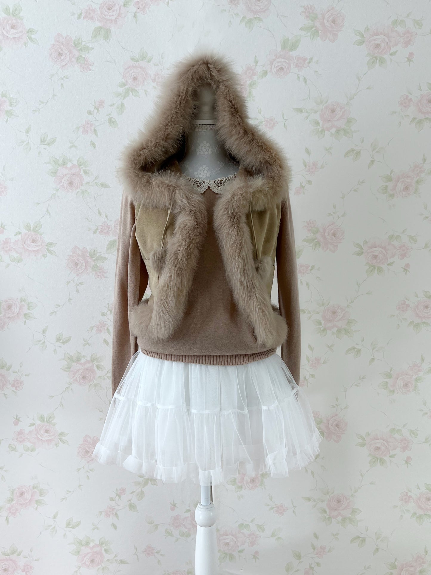 CECIL McBEE Deer Fur Vest