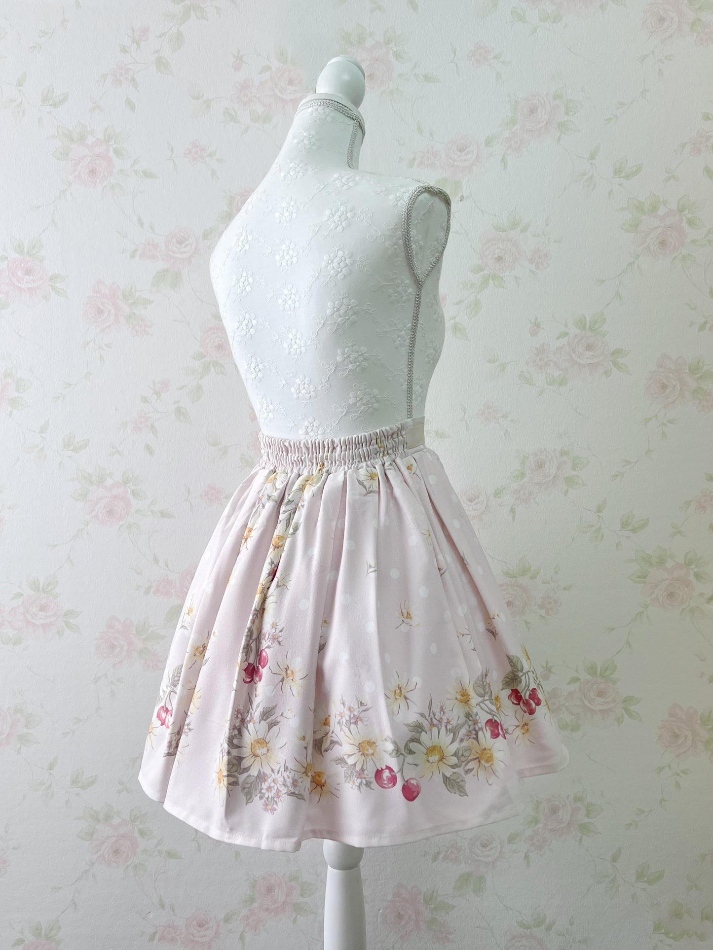 LIZ LISA Margaret Cherry Skirt (Pink)