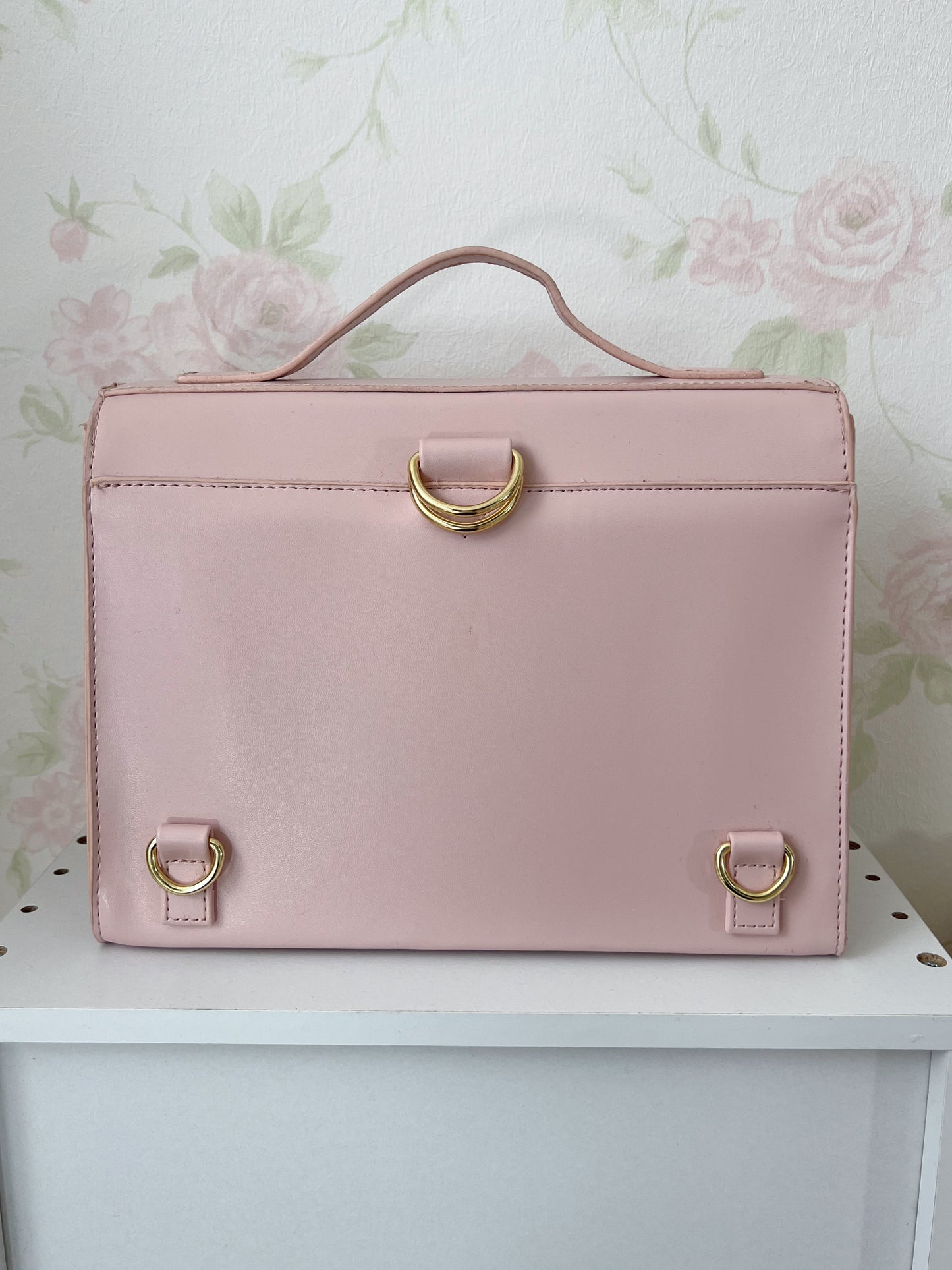 (35% OFF) 2 Way Heart Studs Hand Shoulder Bag (Pink)