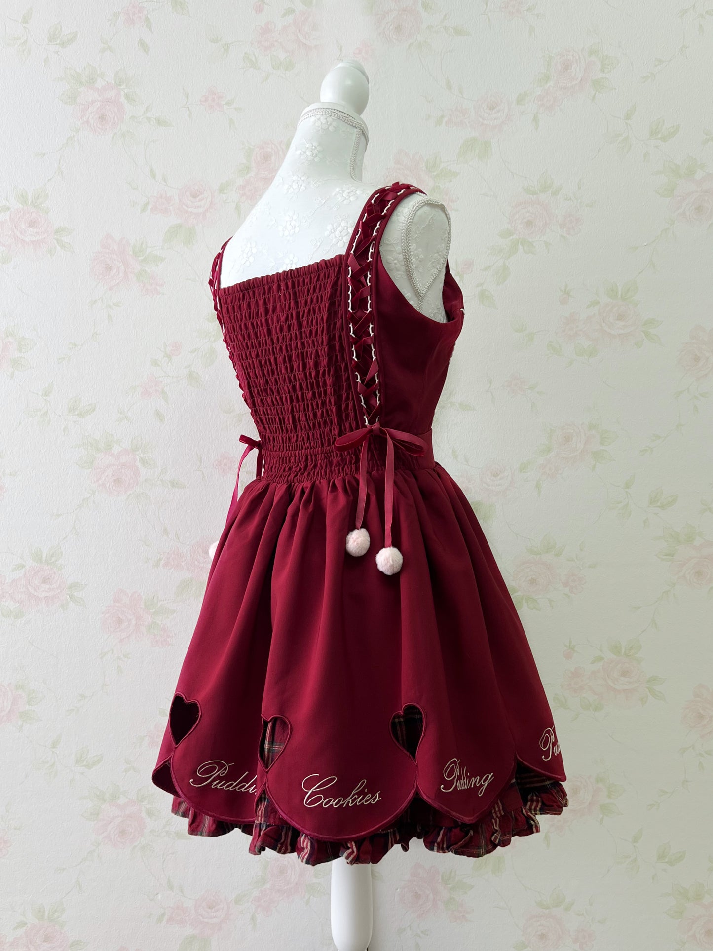 LIZ LISA Heart Cutout Hem Laced Up Dress