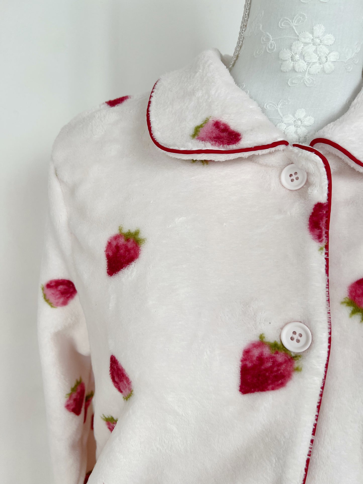 Sweet Strawberry Fluffy Pajamas