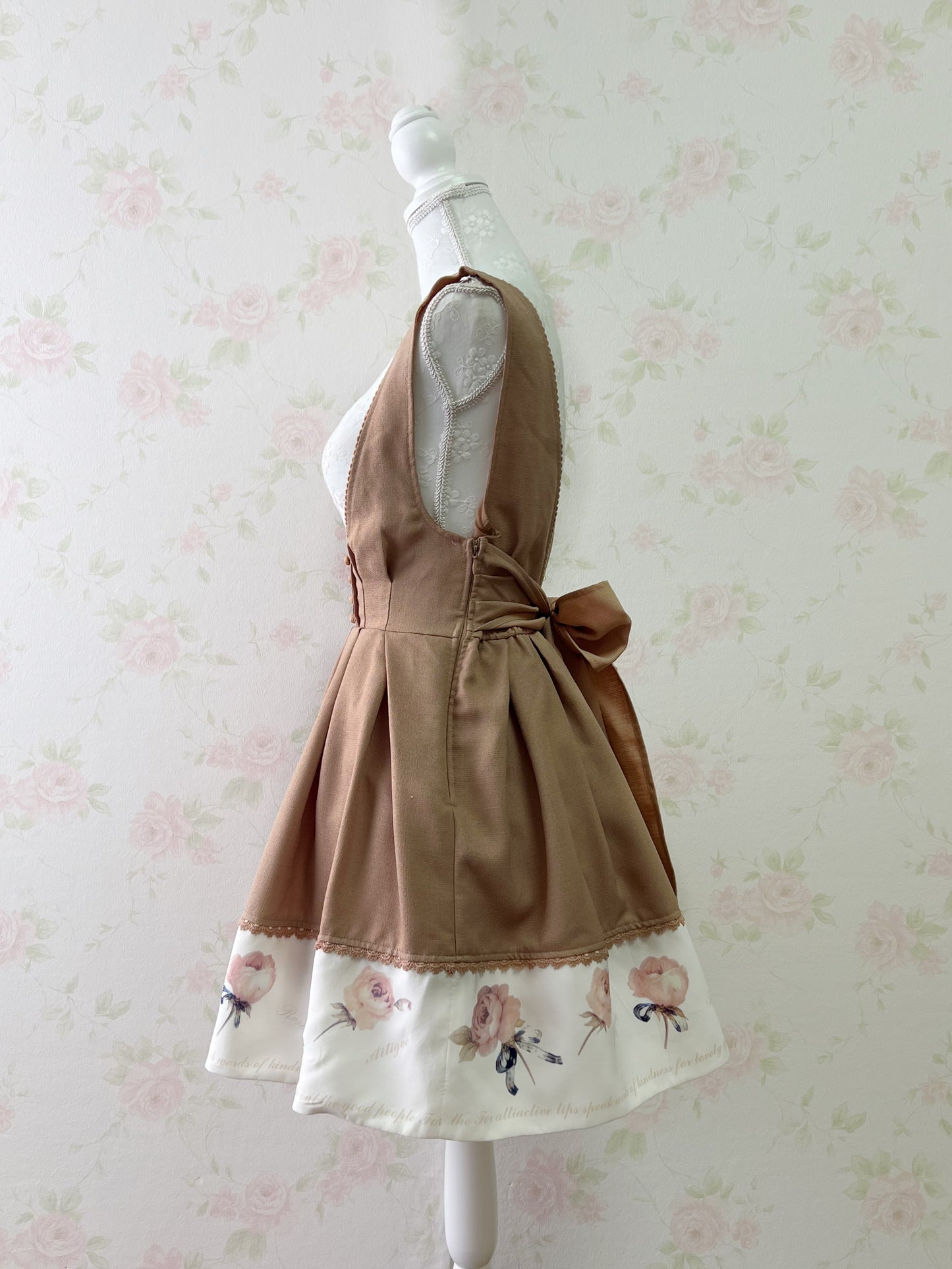 LIZ LISA Printed Rose Hem Jumper Dress