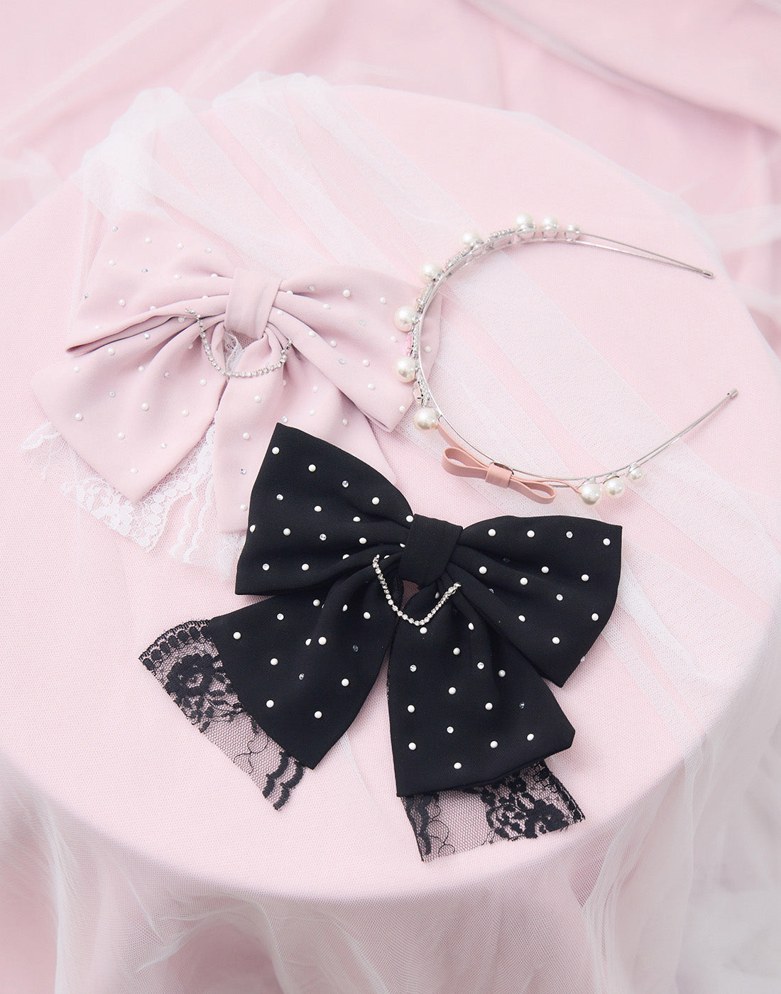mellfy memory Eternity girly pearl ribbon