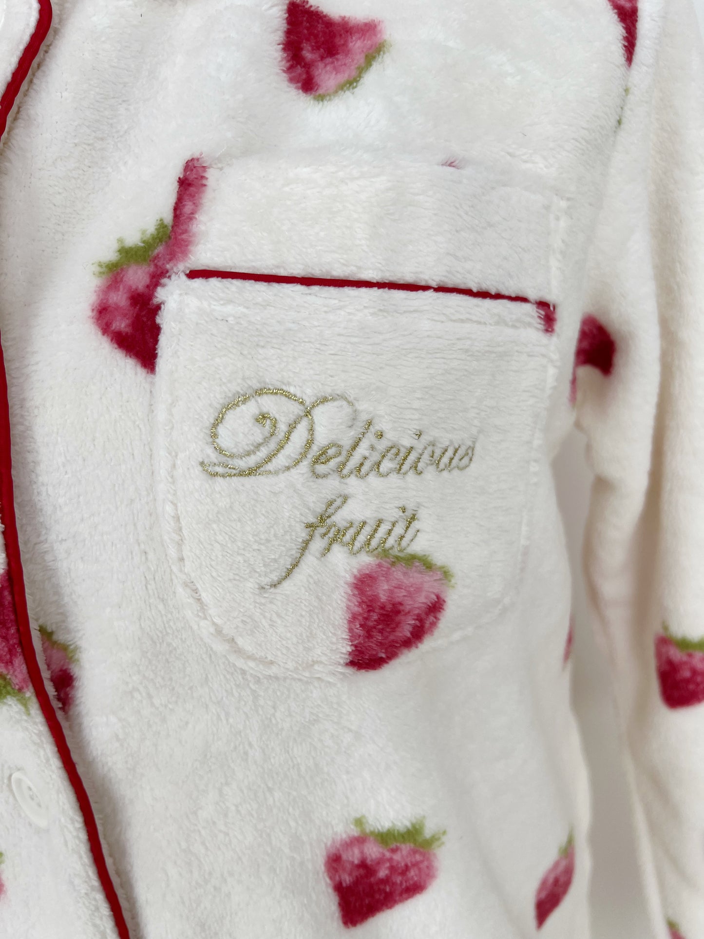 Sweet Strawberry Fluffy Pajamas