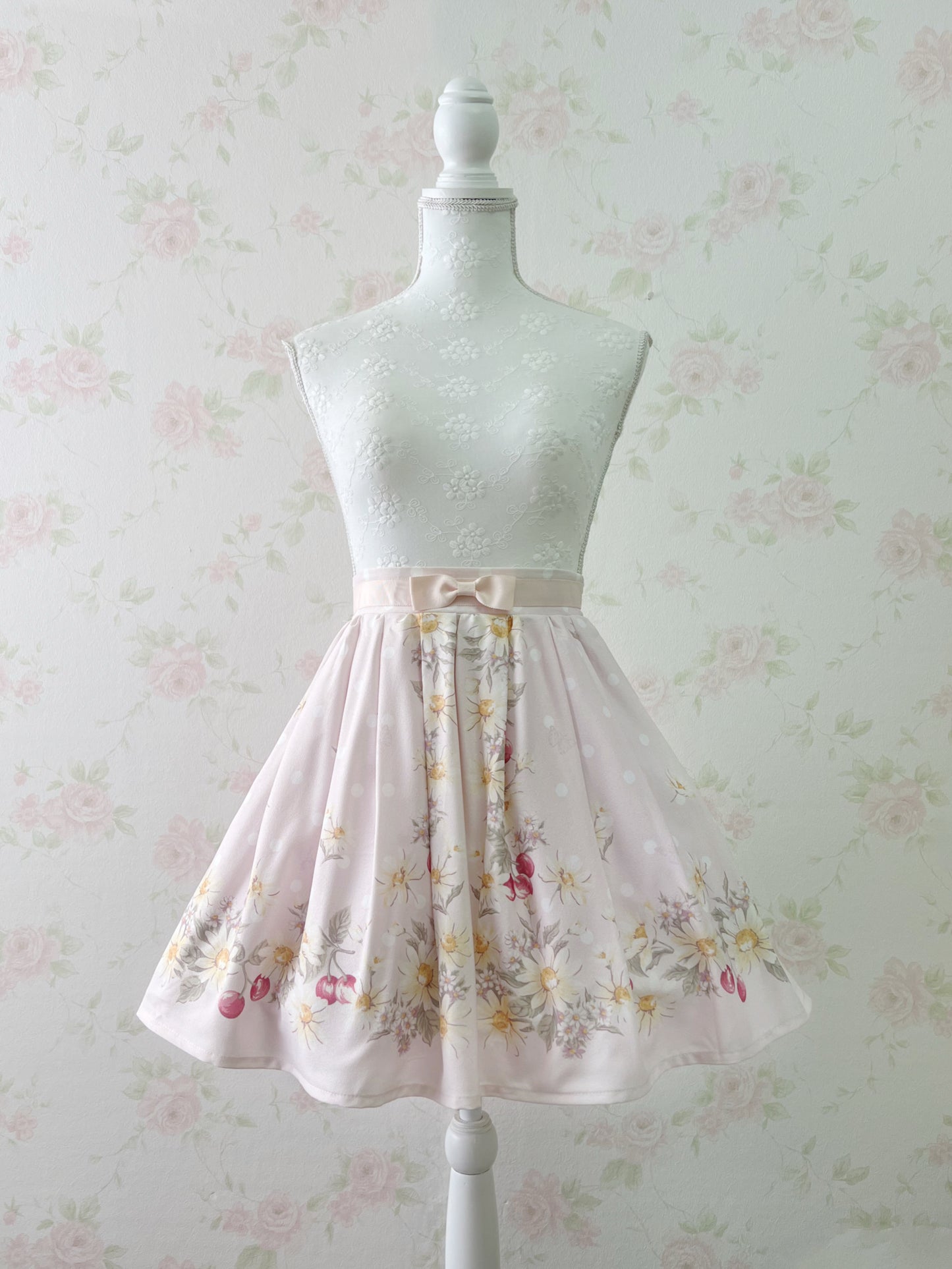 LIZ LISA Margaret Cherry Skirt (Pink)