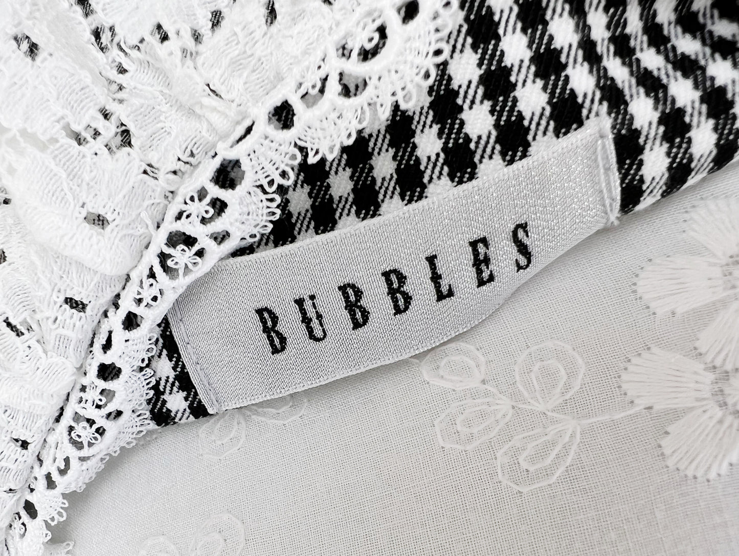 BUBBLES Side Ribbon Checked Dress