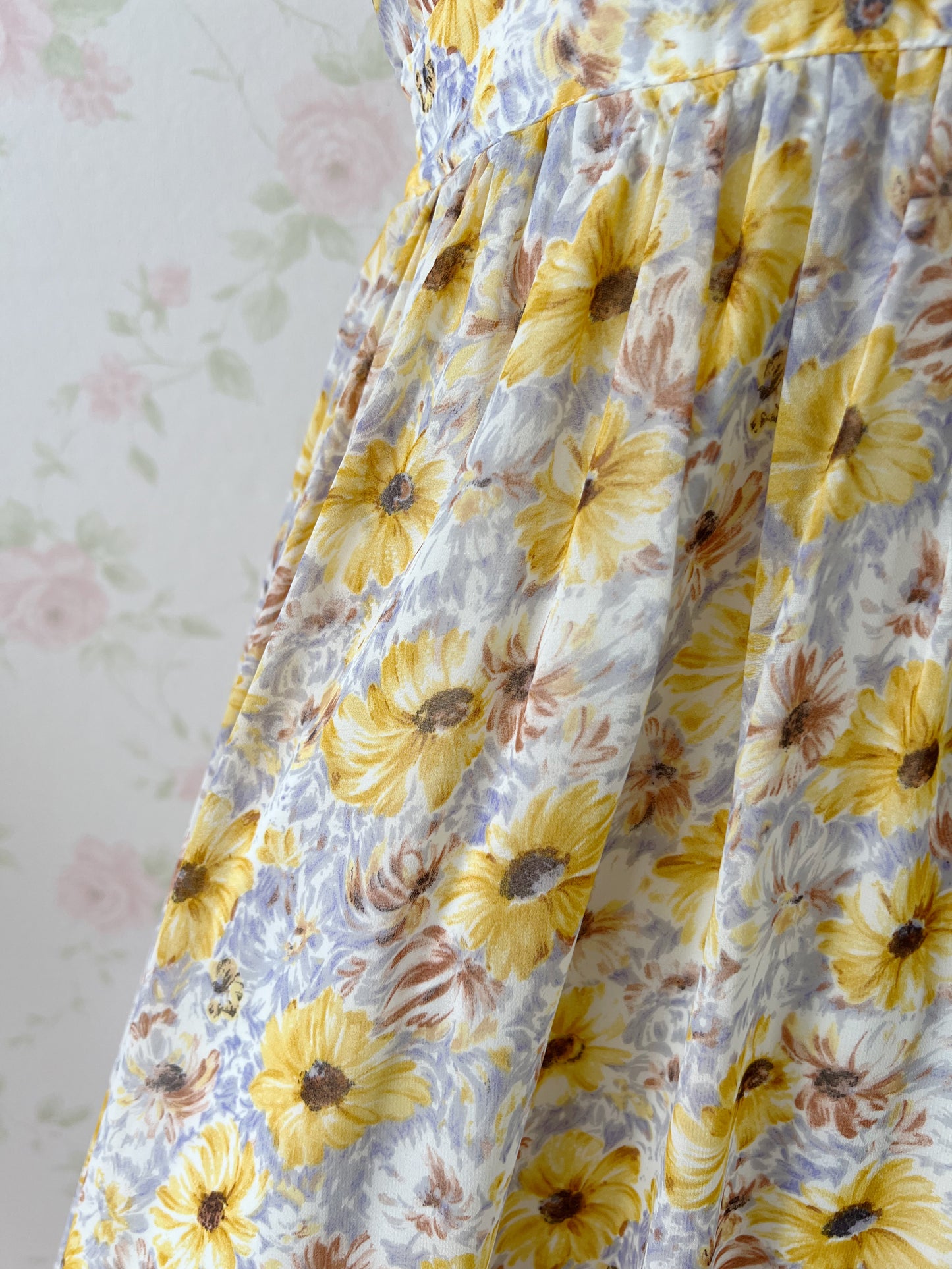 L'EST ROSE Halter Neck Floral Dress (Yellow)