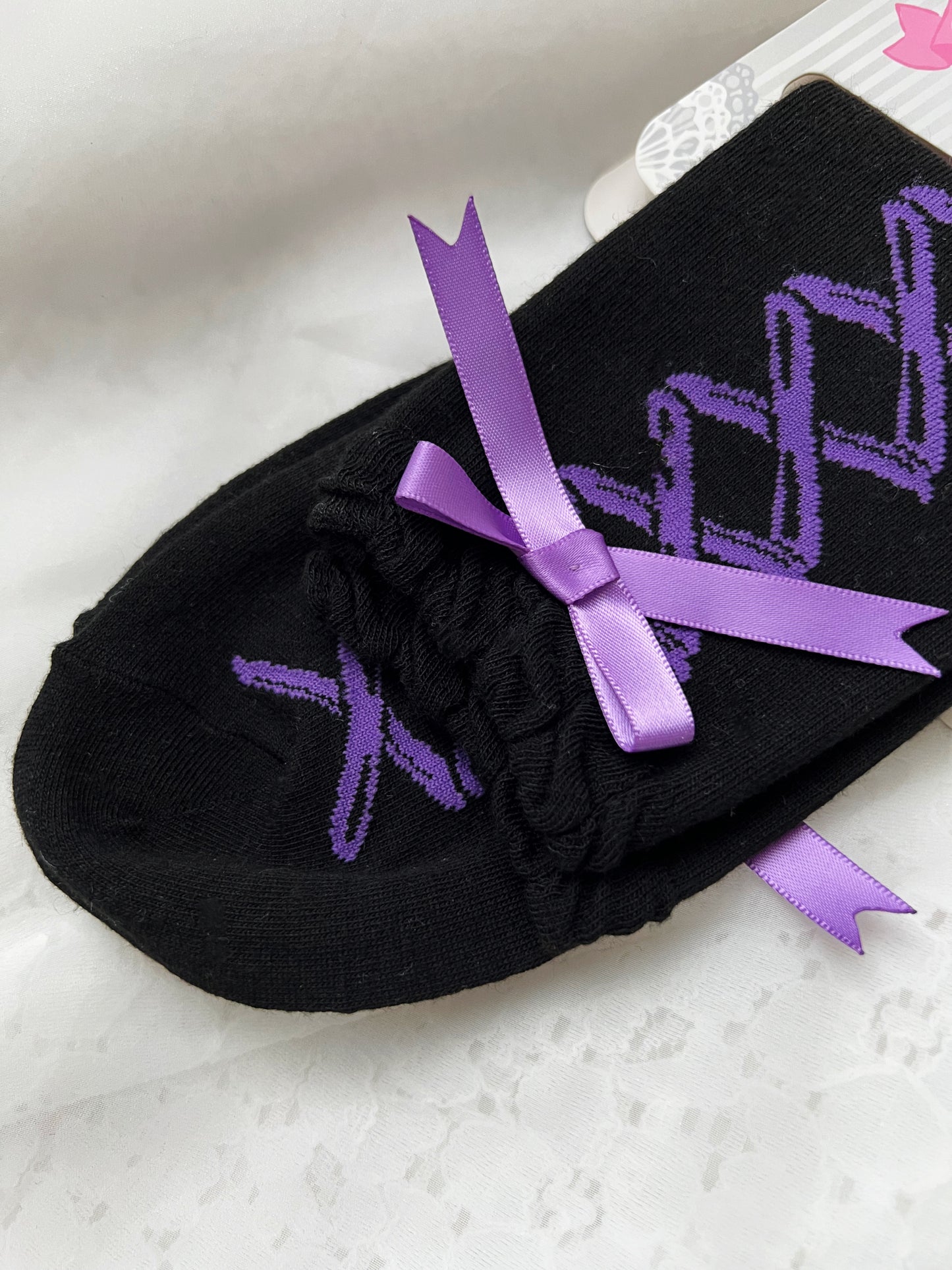 Kuromi Laced Up Print Socks