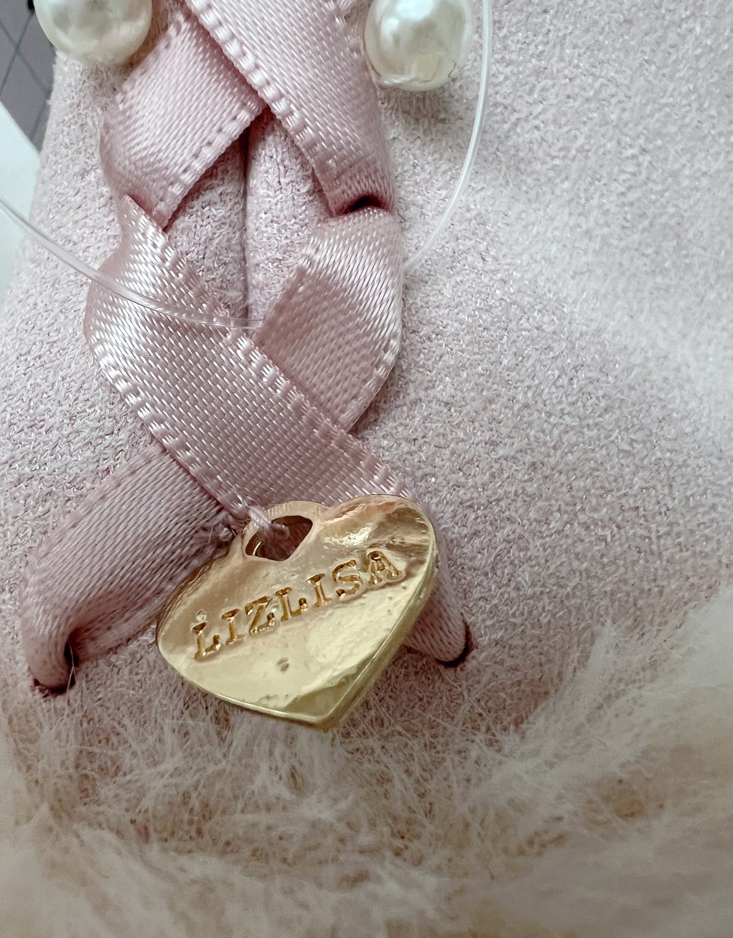 LIZ LISA Side Laced Up Pearl Gloves (Pink)