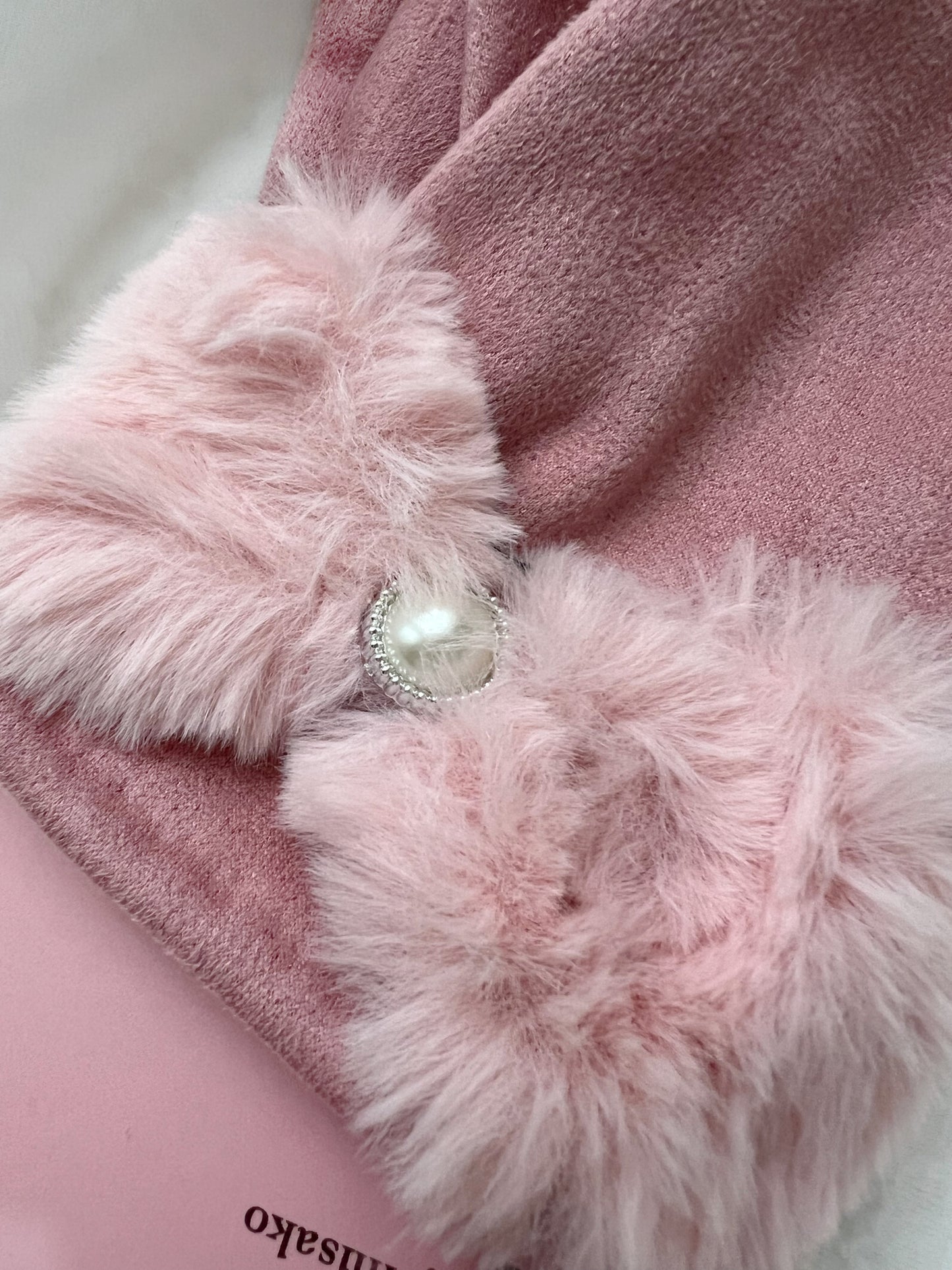 m♡petite Misako Aoki Eco Fur Ribbon Gloves