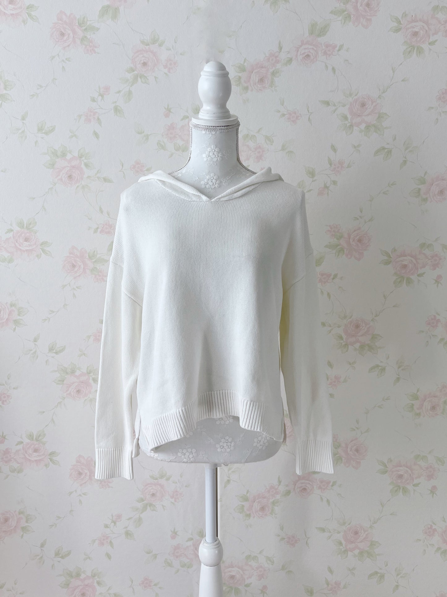 Aqua Girl Sailor Collar Cotton Top (White)