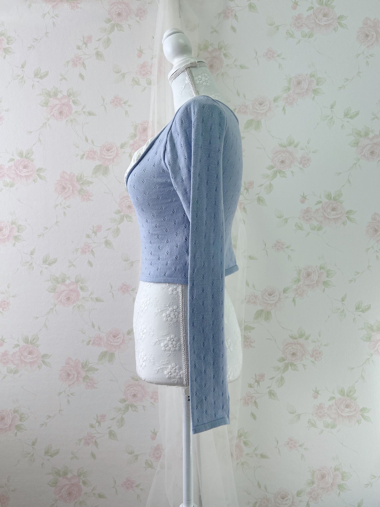 GRL Milkmaid Soft Long Sleeved Top (Blue)