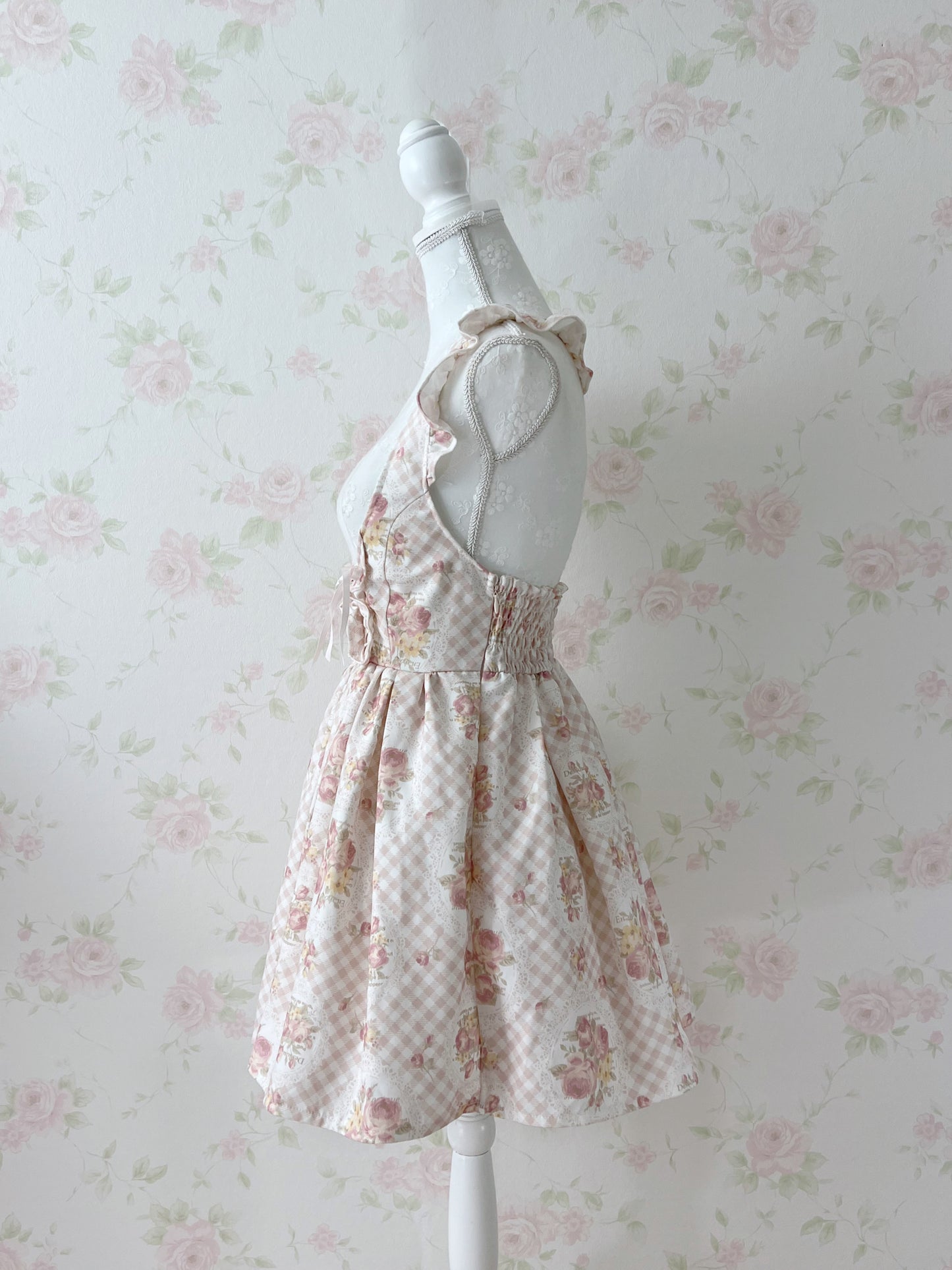 LIZ LISA My Melody Collaboration Checked Jumper Skirt (Peach Pink)