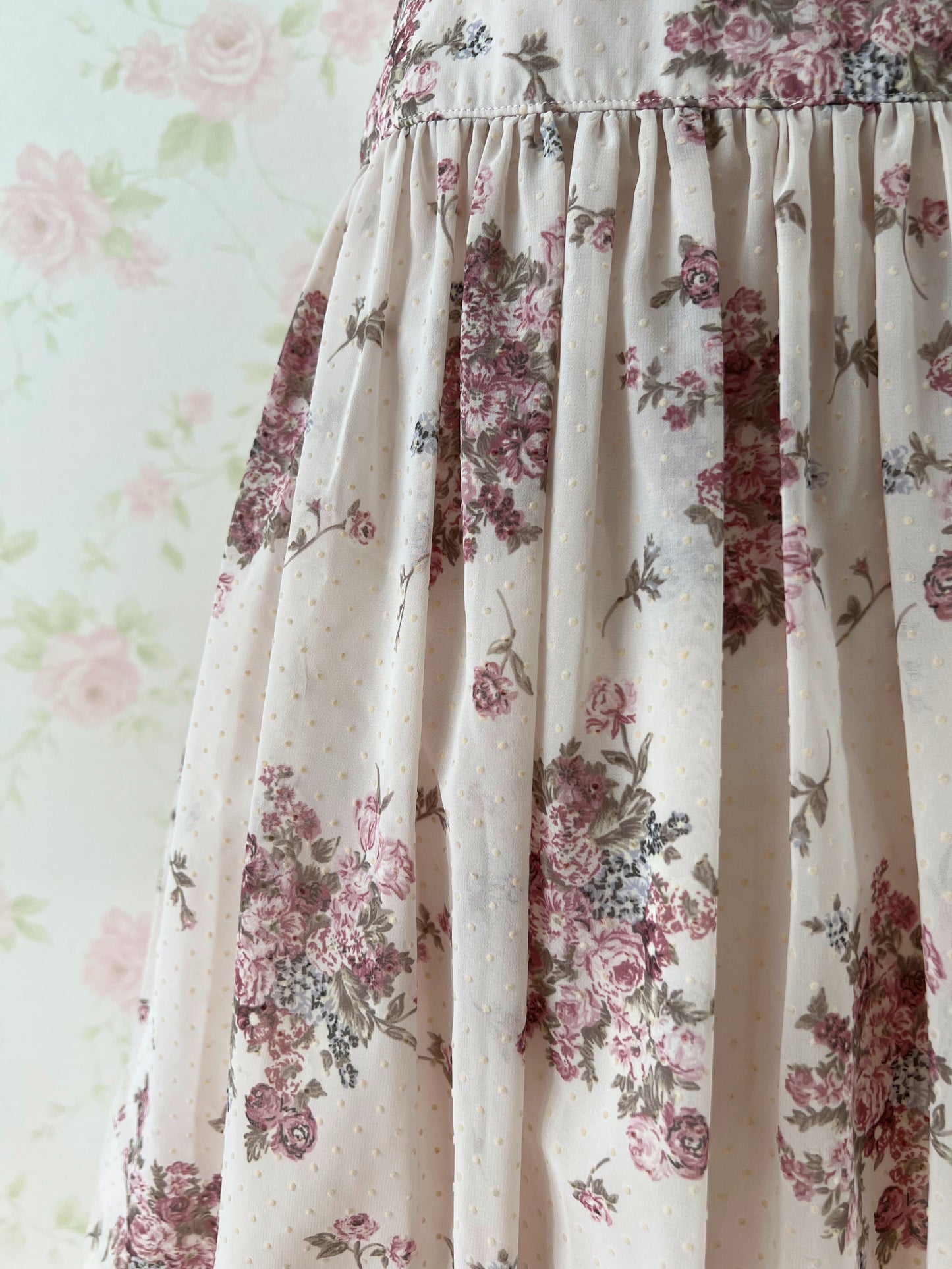 L'EST ROSE Chiffon Antique Rose Skirt