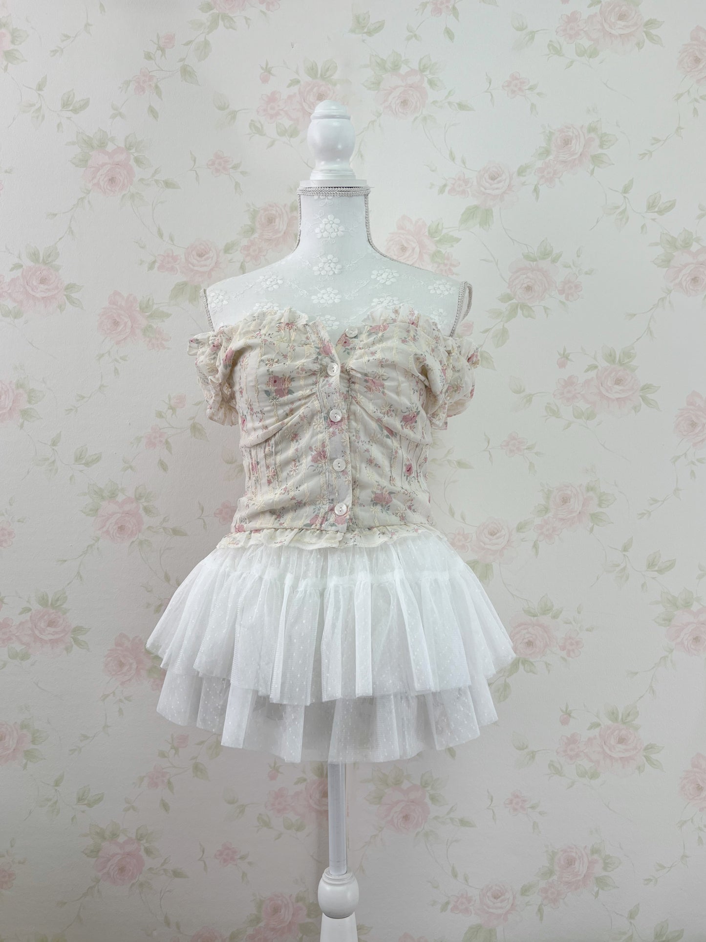 Shoujo Floral Cotton Blouse