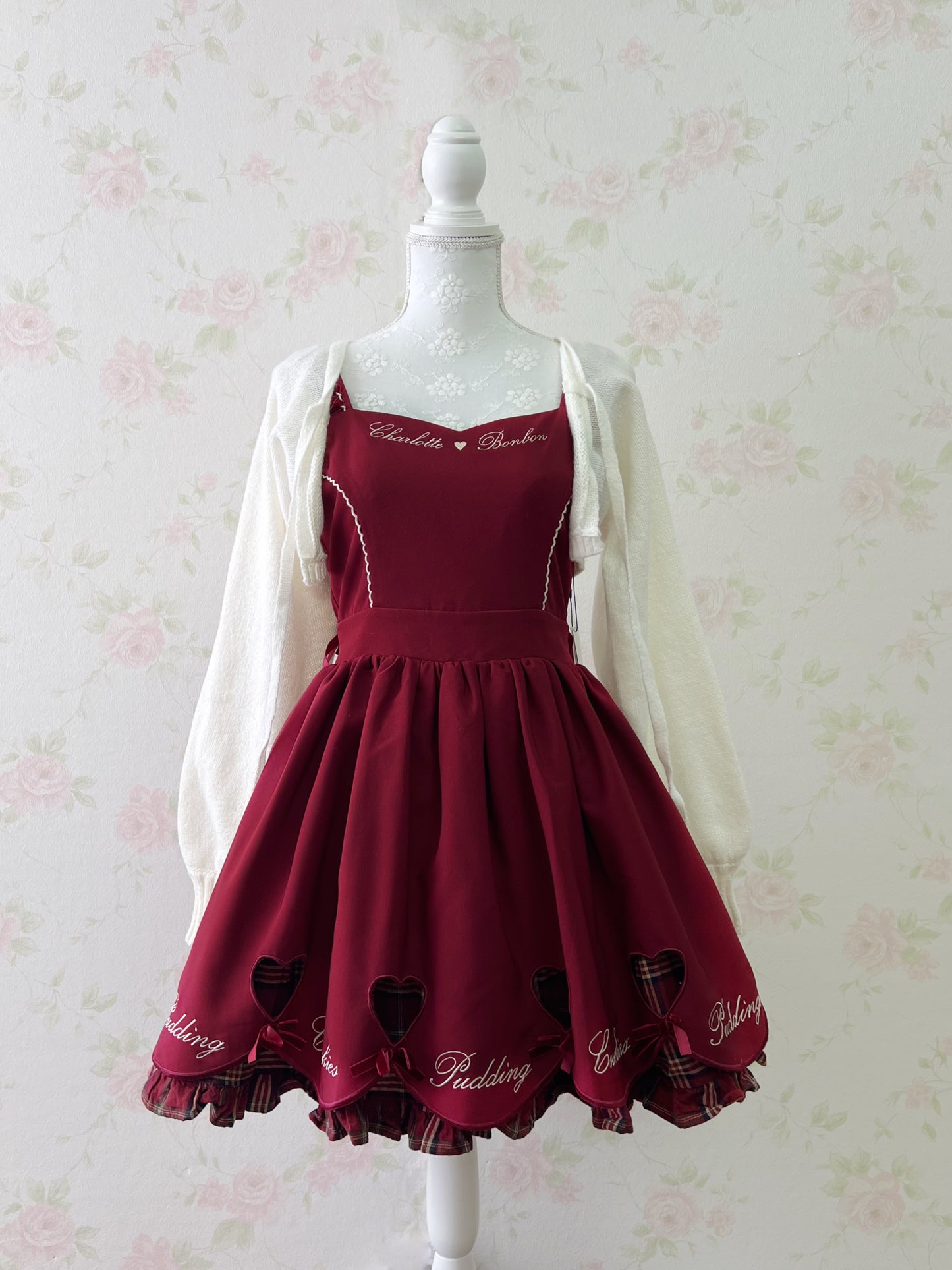 LIZ LISA Heart Cutout Hem Laced Up Dress