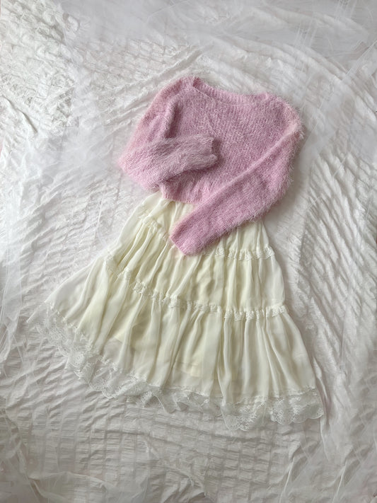 (20% OFF) GRL Shaggy Loose Sweater (Candy Pink)