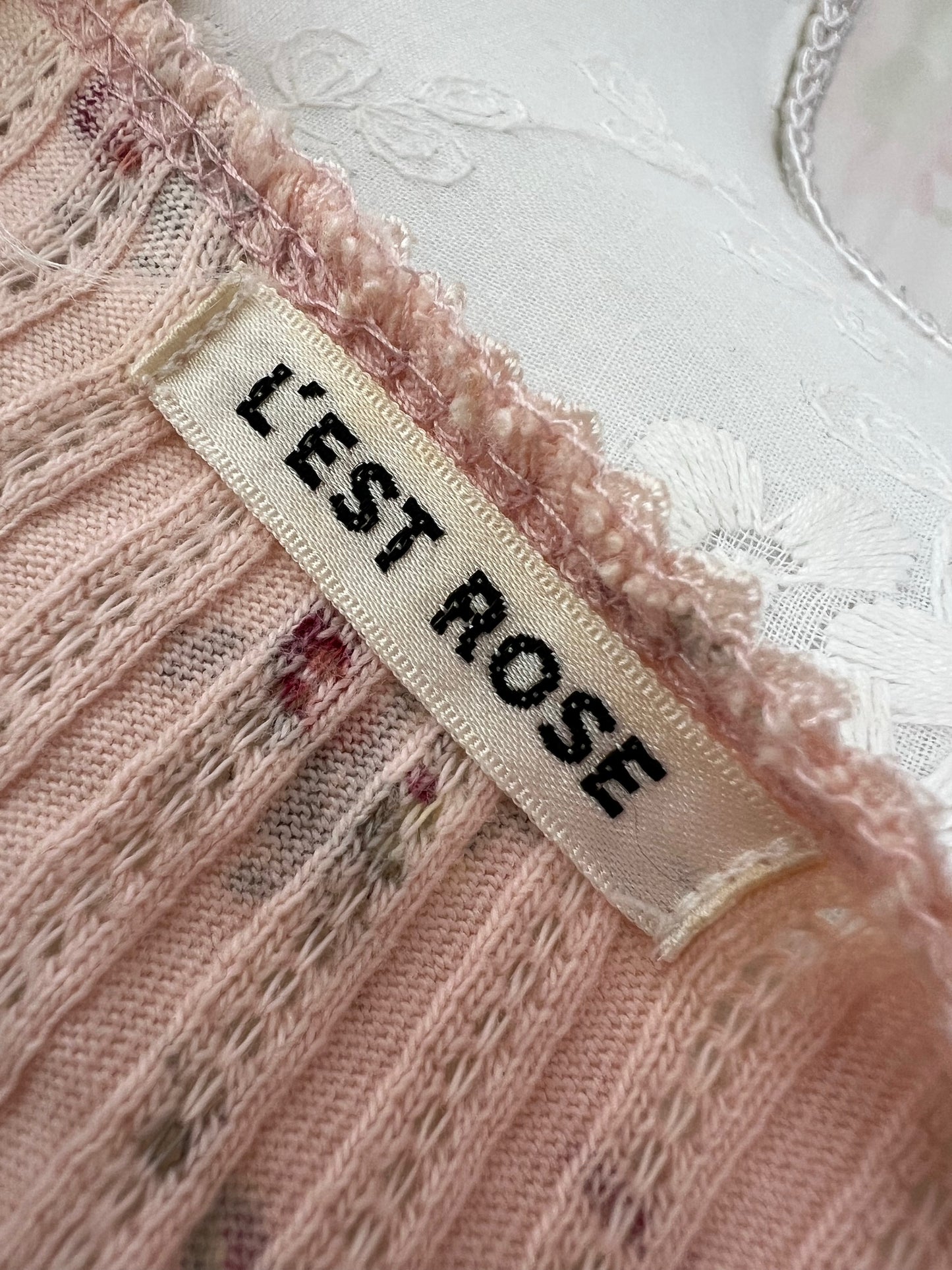 L’EST ROSE Petite Rose Cotton Cardigan