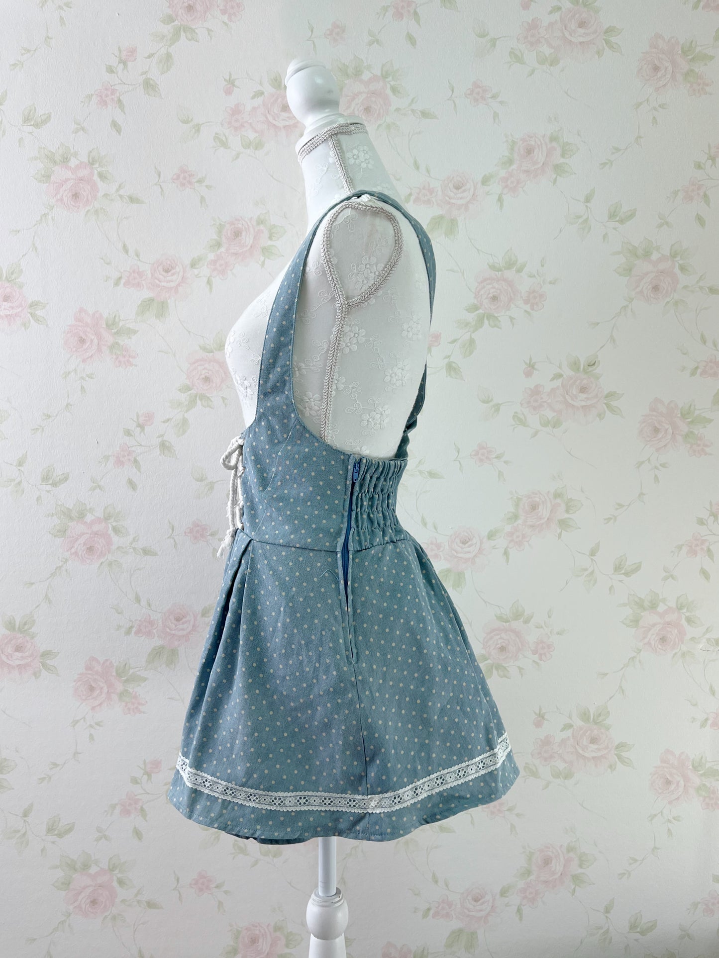 Tralala LIZ LIZA Polka Dot Laced Up Jumper Skirt
