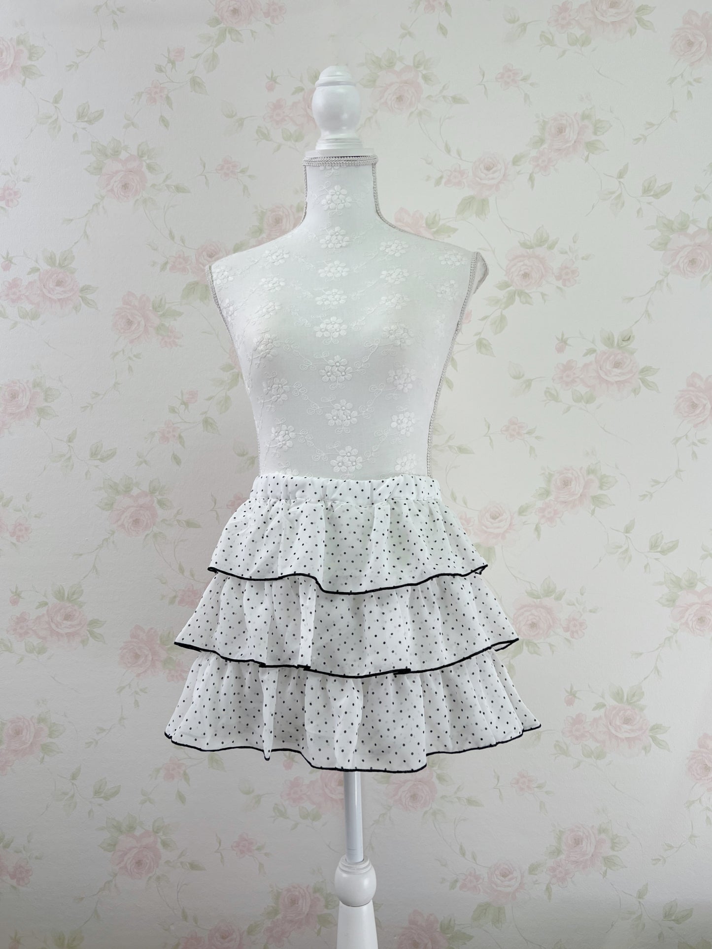GRL Polka Dot Layered Sukapan(White)