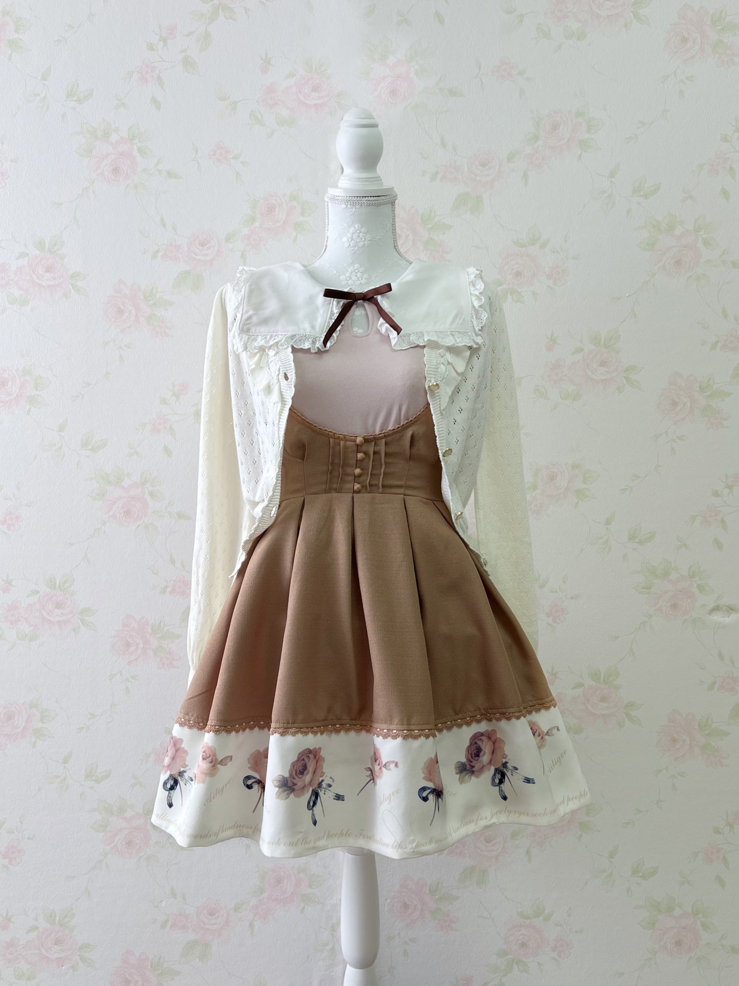 LIZ LISA Printed Rose Hem Jumper Dress