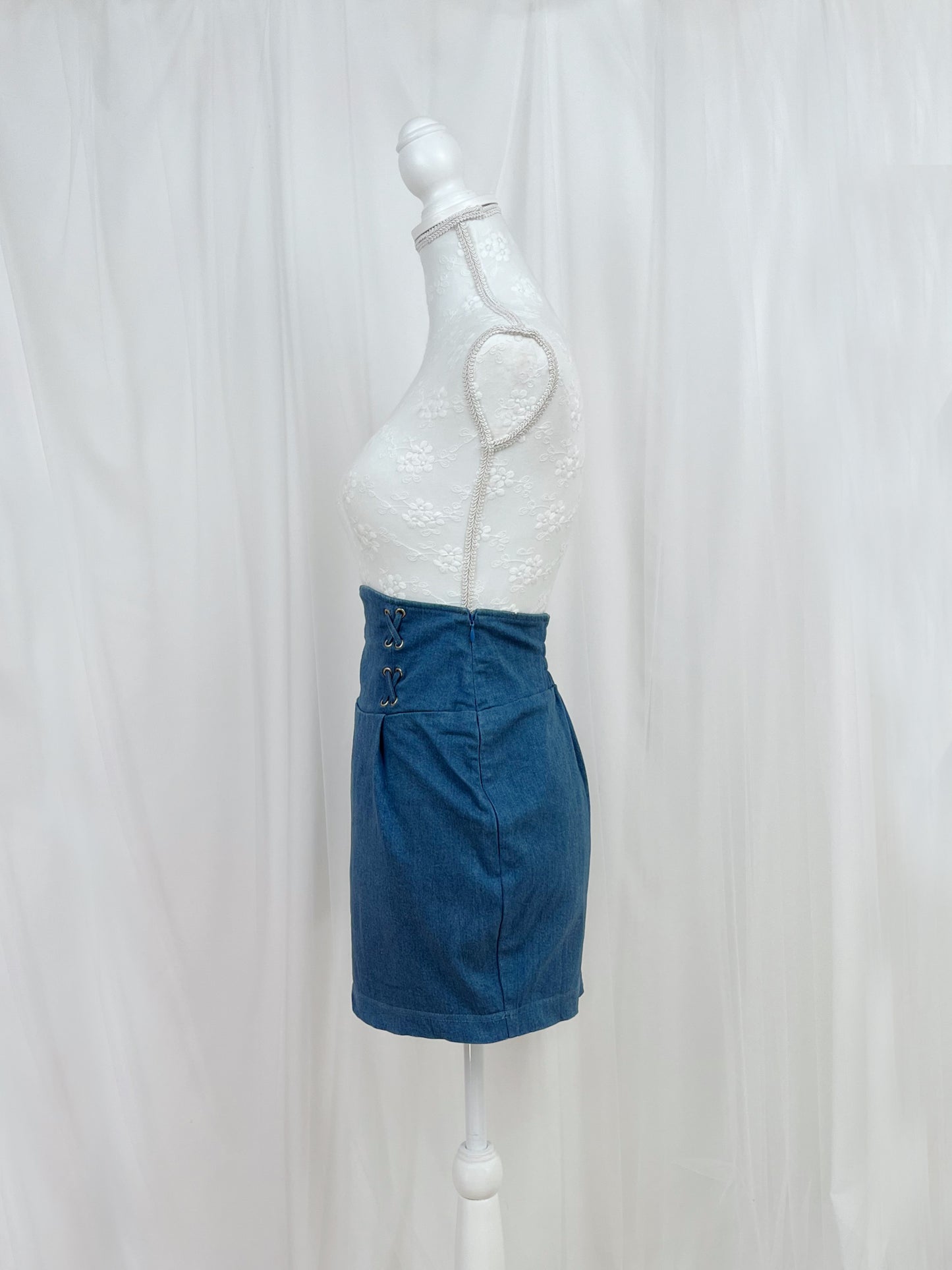 LIP SERVICE Laced Up Denim Tight Skirt