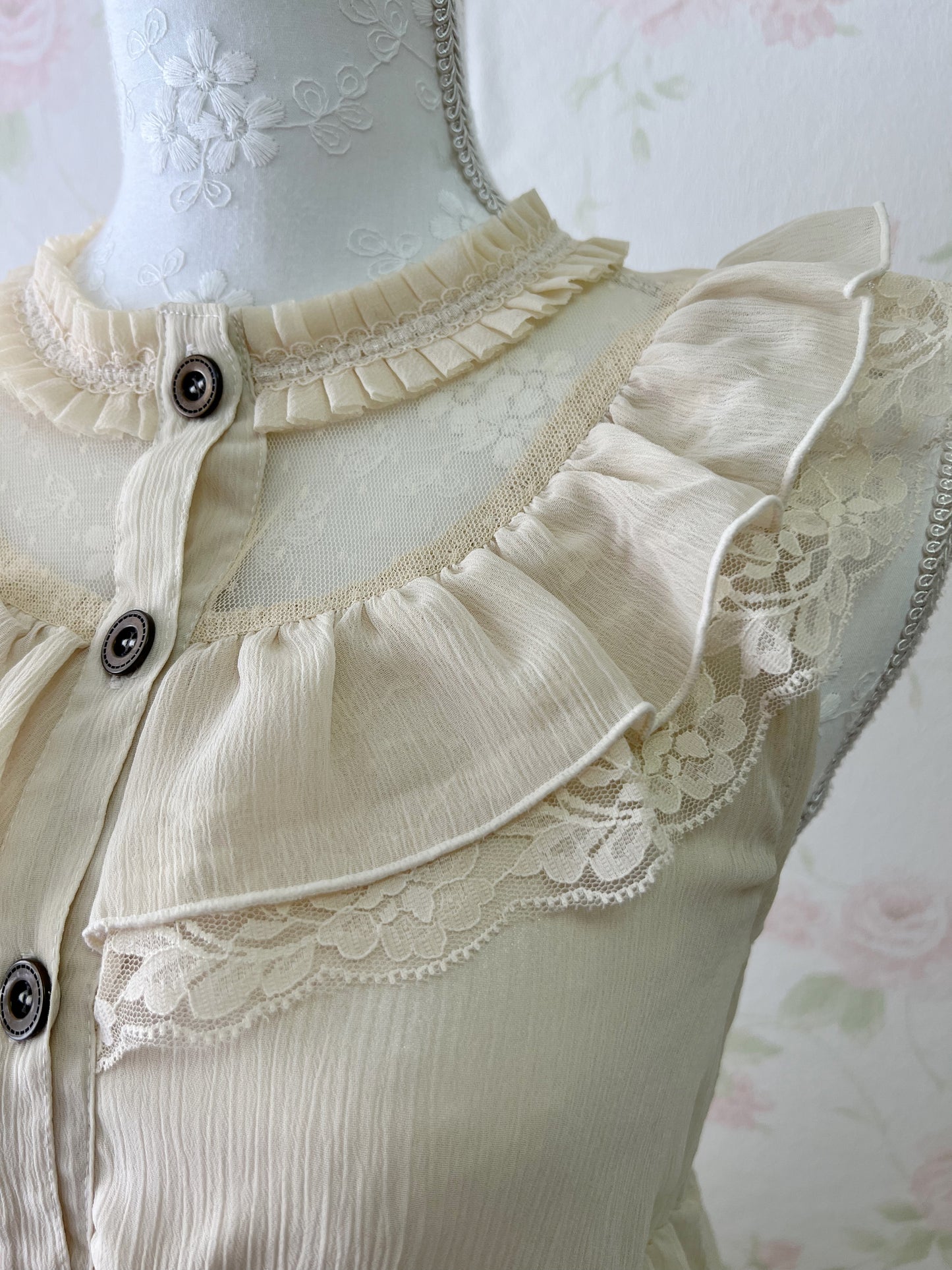 beberose Tulle Front Layered Hem Tunic