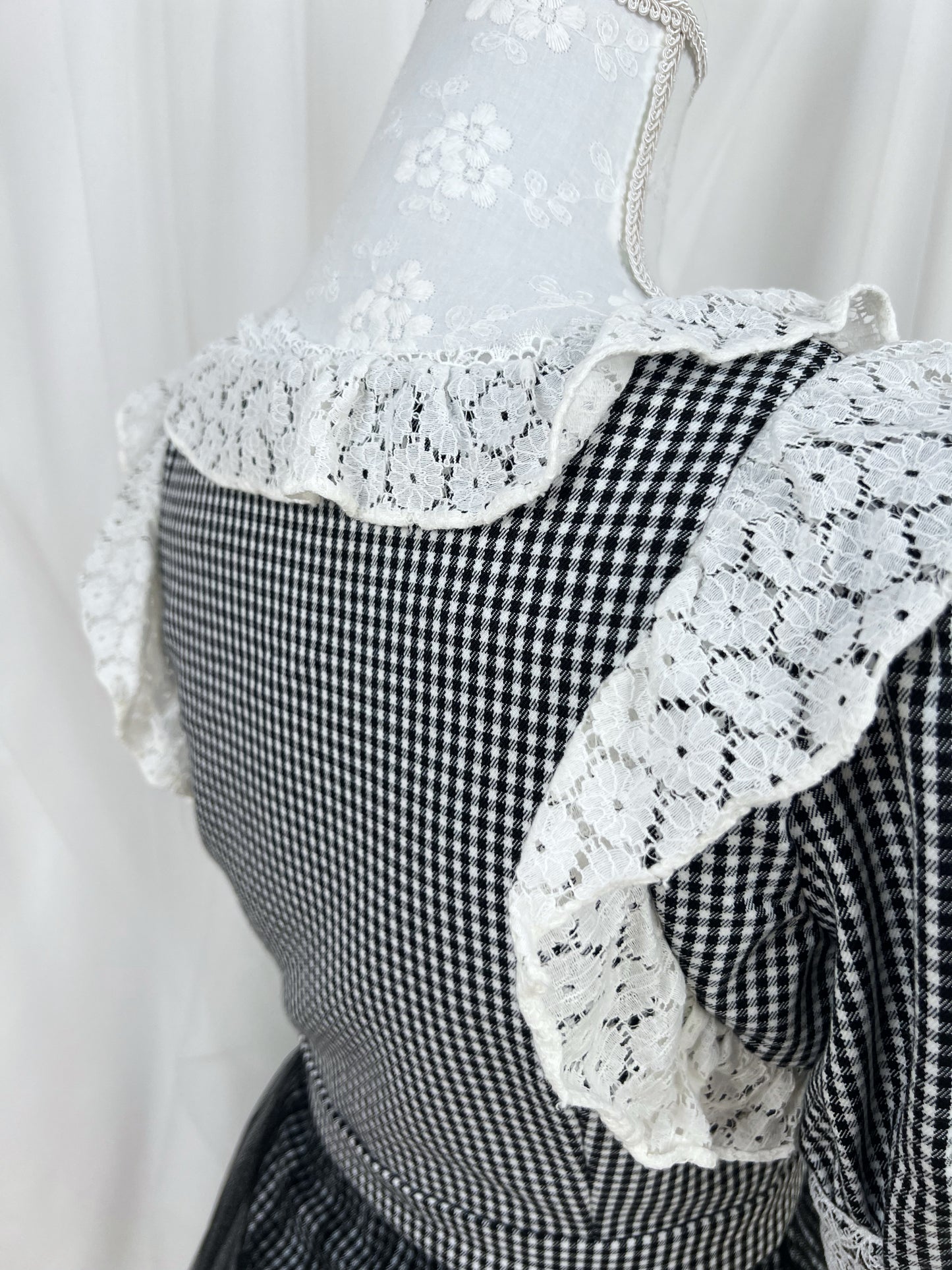BUBBLES Side Ribbon Checked Dress