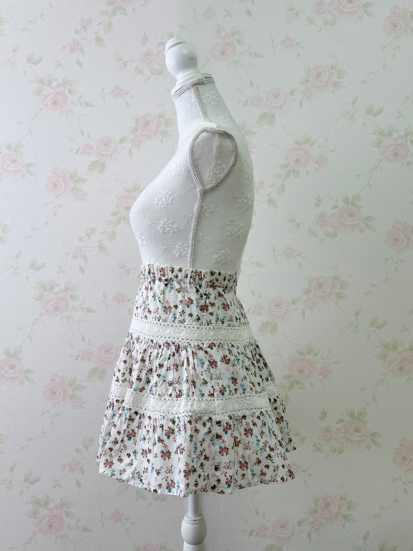 Honey’s Floral Cotton Lace Skirt