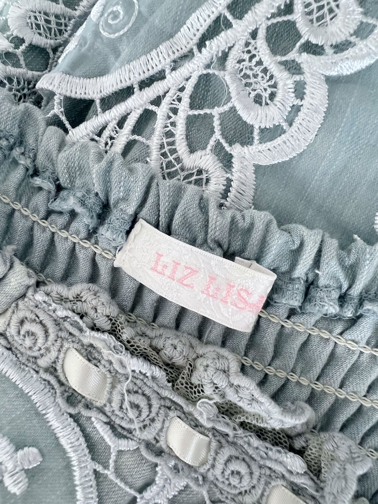 LIZ LISA Denim Lace Mini Dress