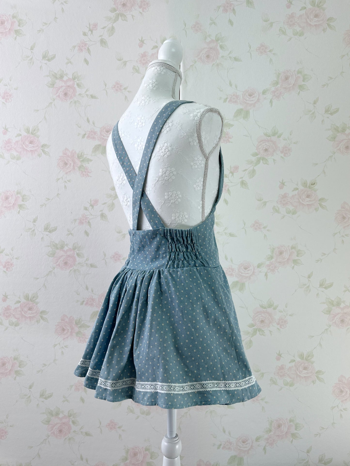Tralala LIZ LIZA Polka Dot Laced Up Jumper Skirt