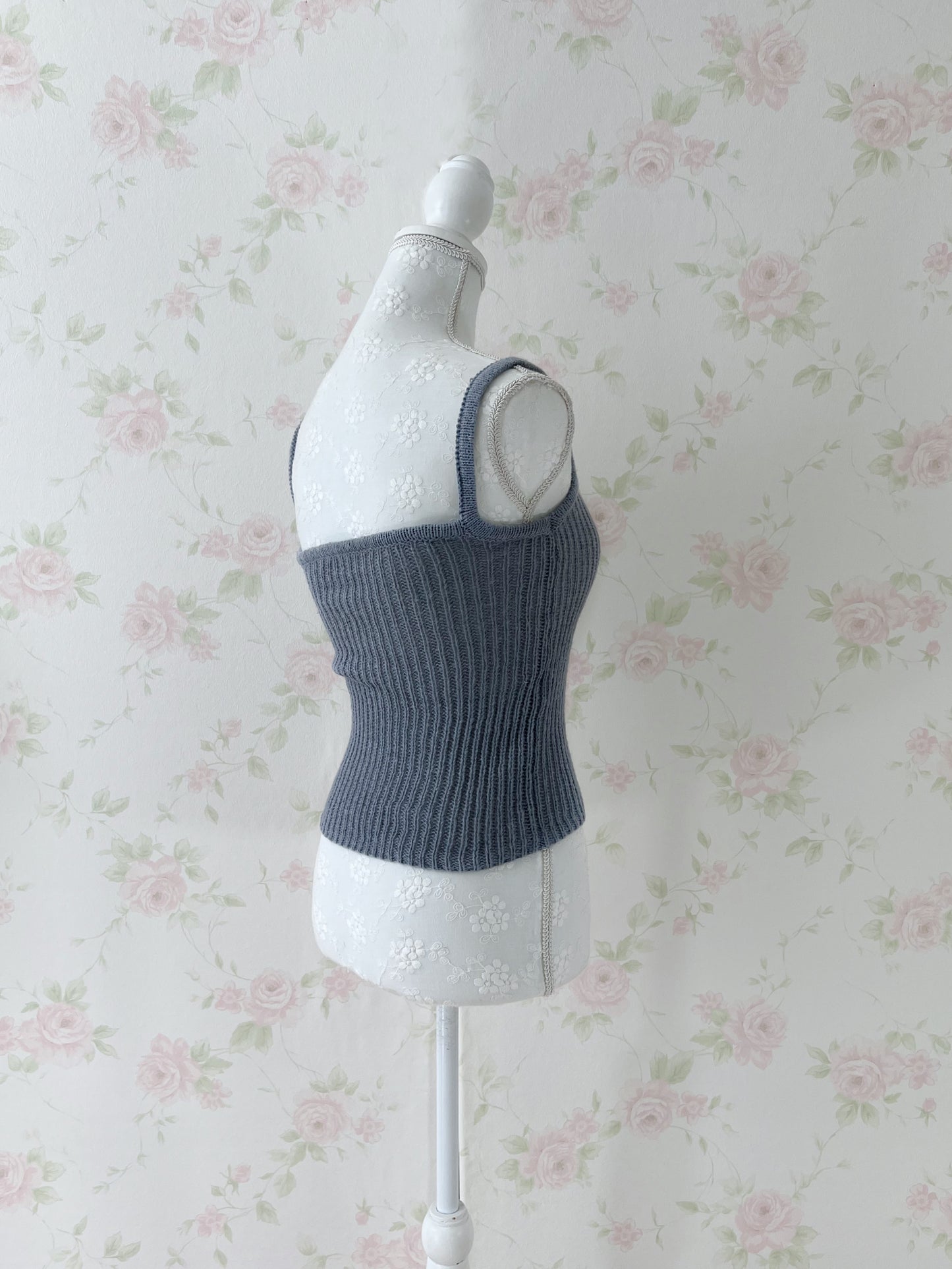 GRL Camisole Cardigan Set (Blue)