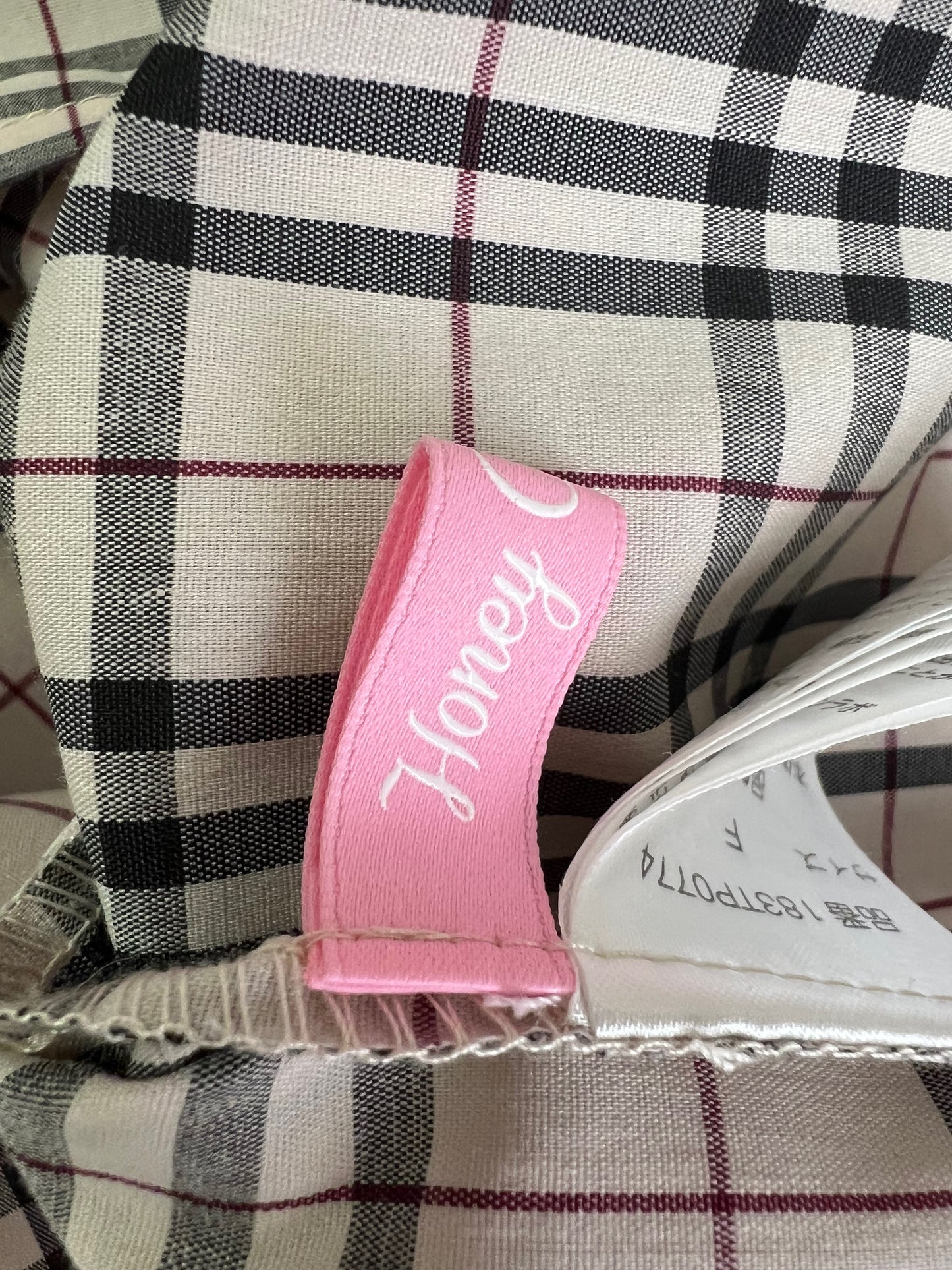 Honey Cinnamon Off Shoulder Checked Top